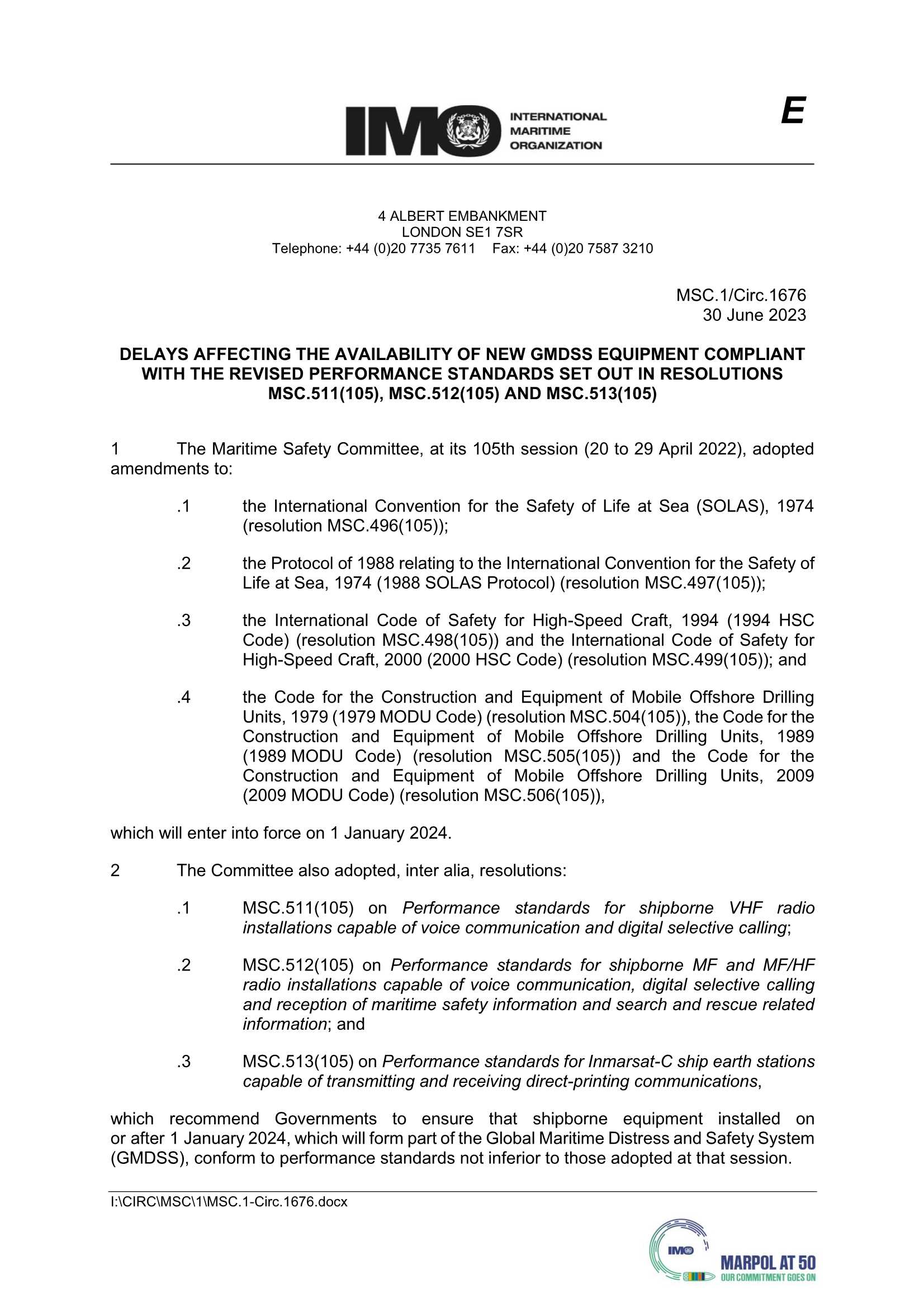 MSC.1-Circ.1676 - Delays Affecting The Availability Of New Gmdss Equipment CompliantWith The Revised Perform... _1.Jpeg