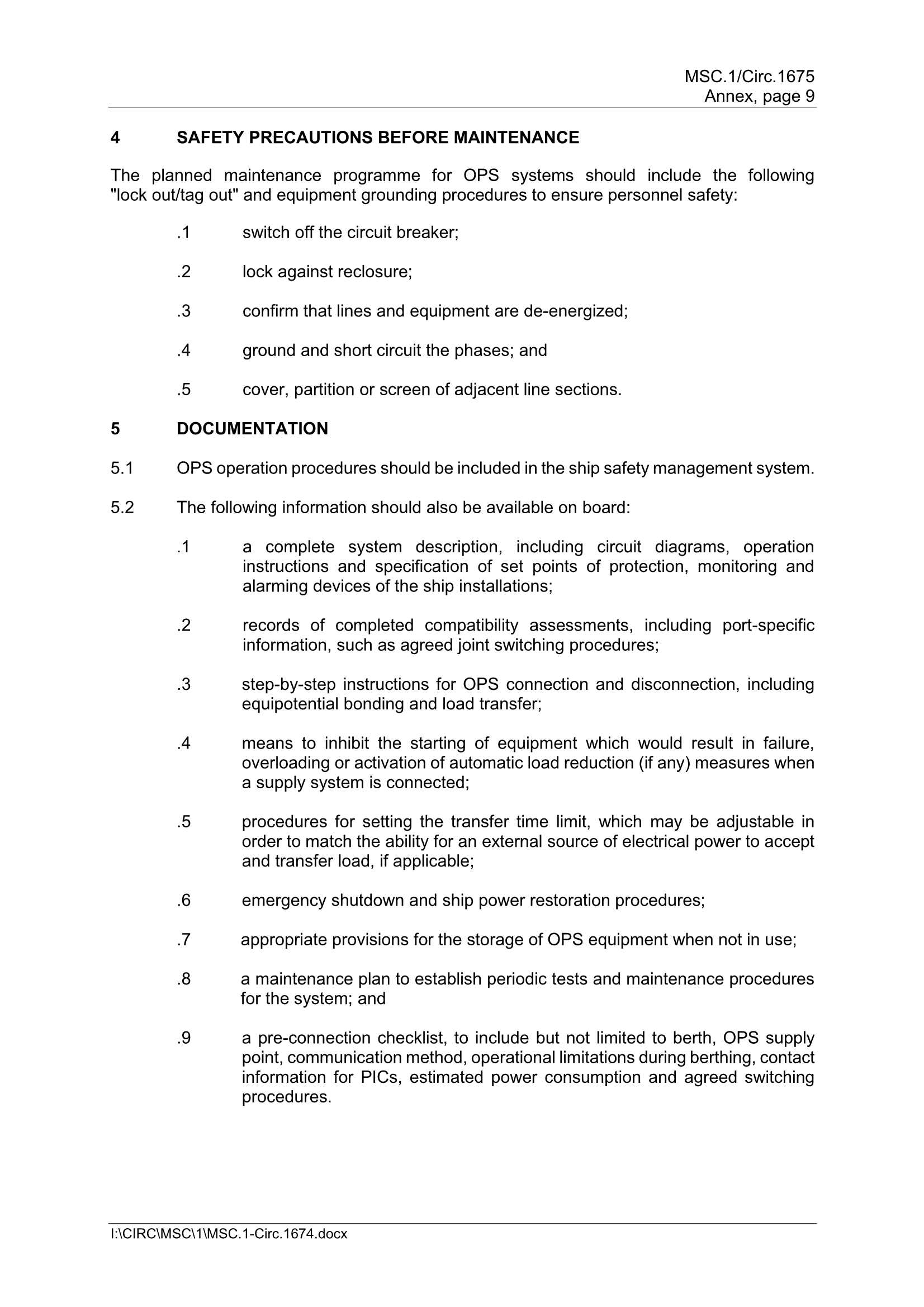 MSC.1-Circ.1675 - Interim Guidelines On Safe Operation Of Onshore Power Supply (Ops)Service In Port For Ship... _11.Jpeg