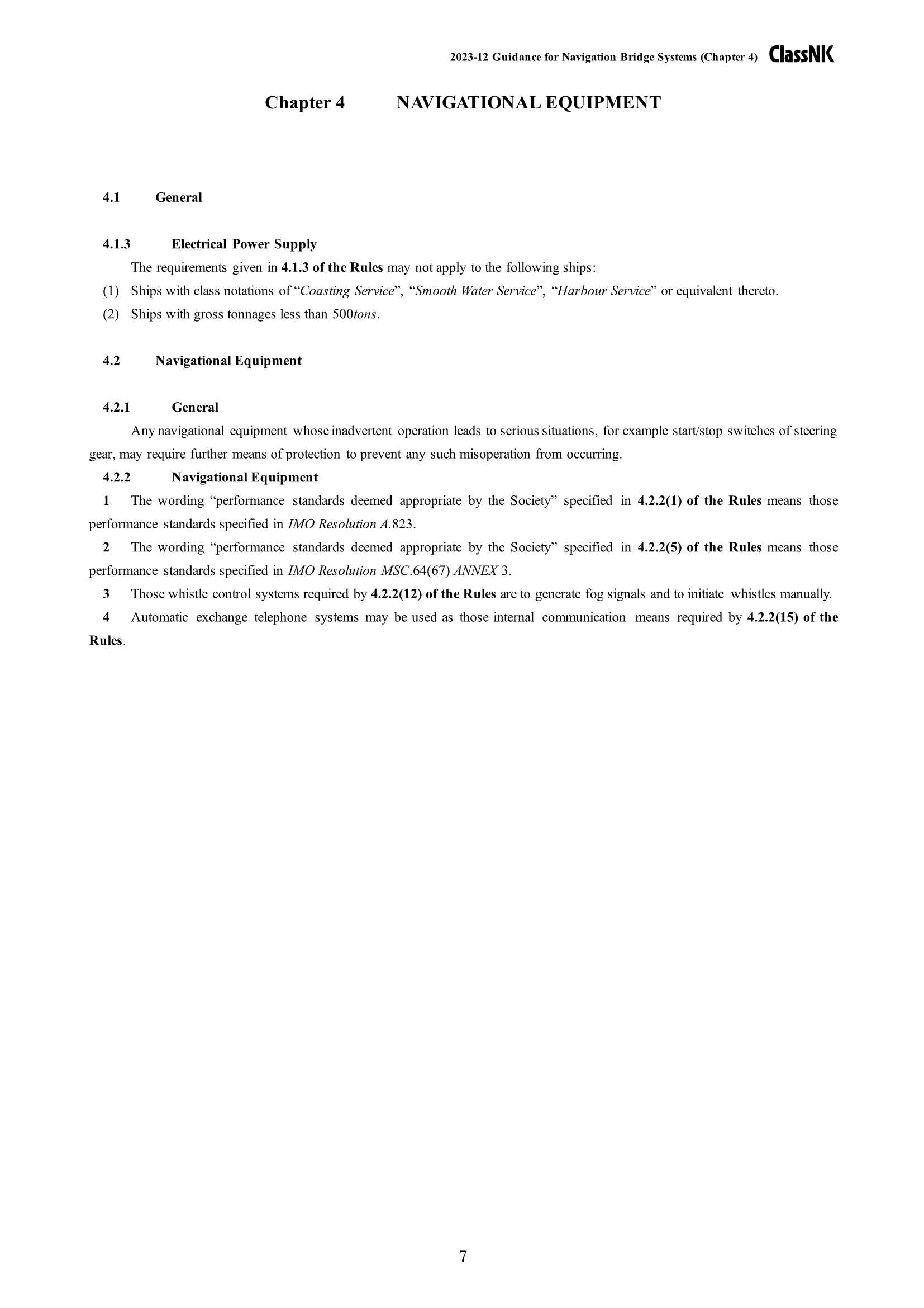 Rules & Guidance for Navigation Bridge Systems 2024 导航设备系统规则 _22.Png