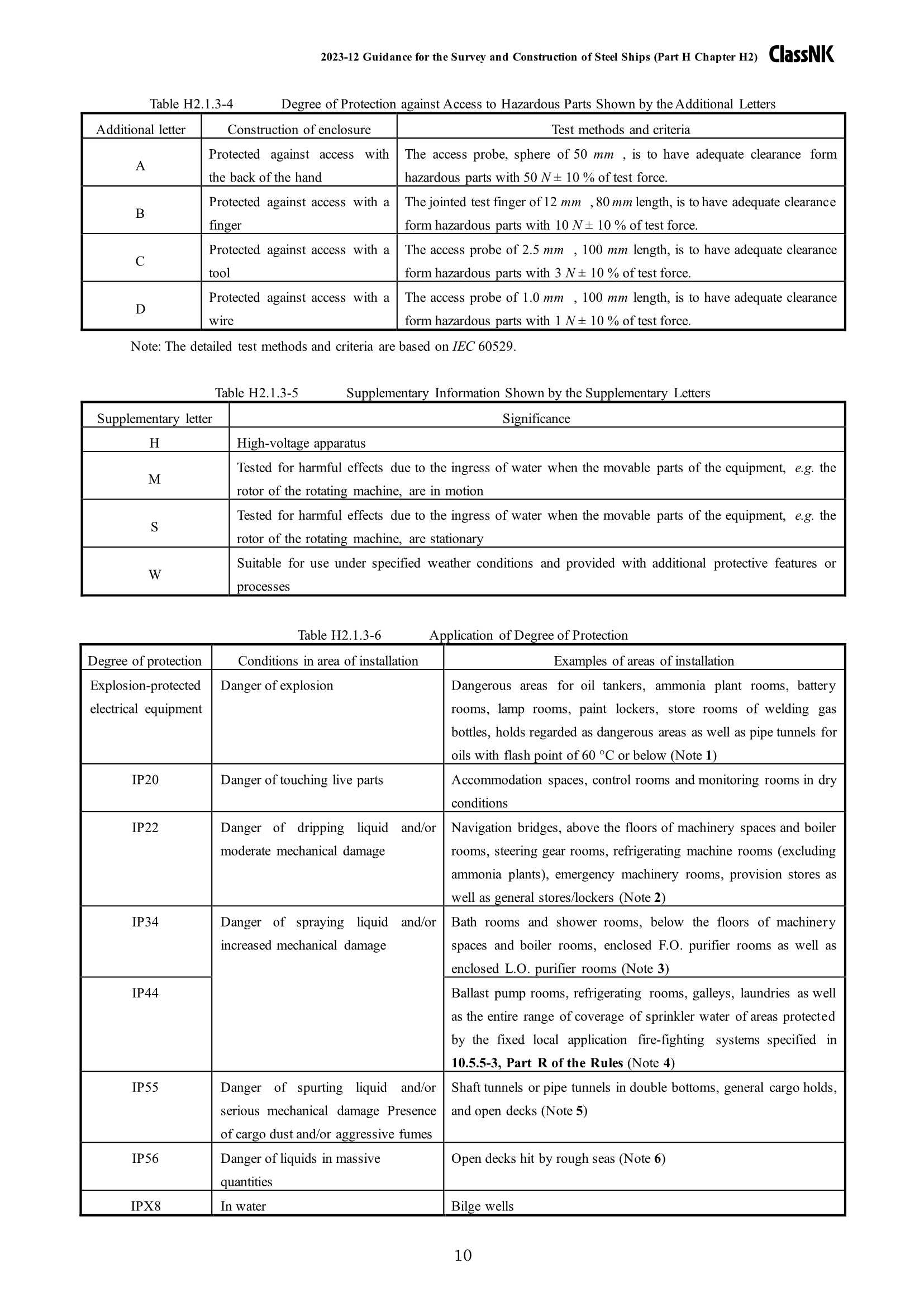Rules & Guidance for the Survey and Construction of Steel Ships-Part H Electrical Installations 2024 钢质船舶检验和建造规则 & 指南-Part H：_99.Png