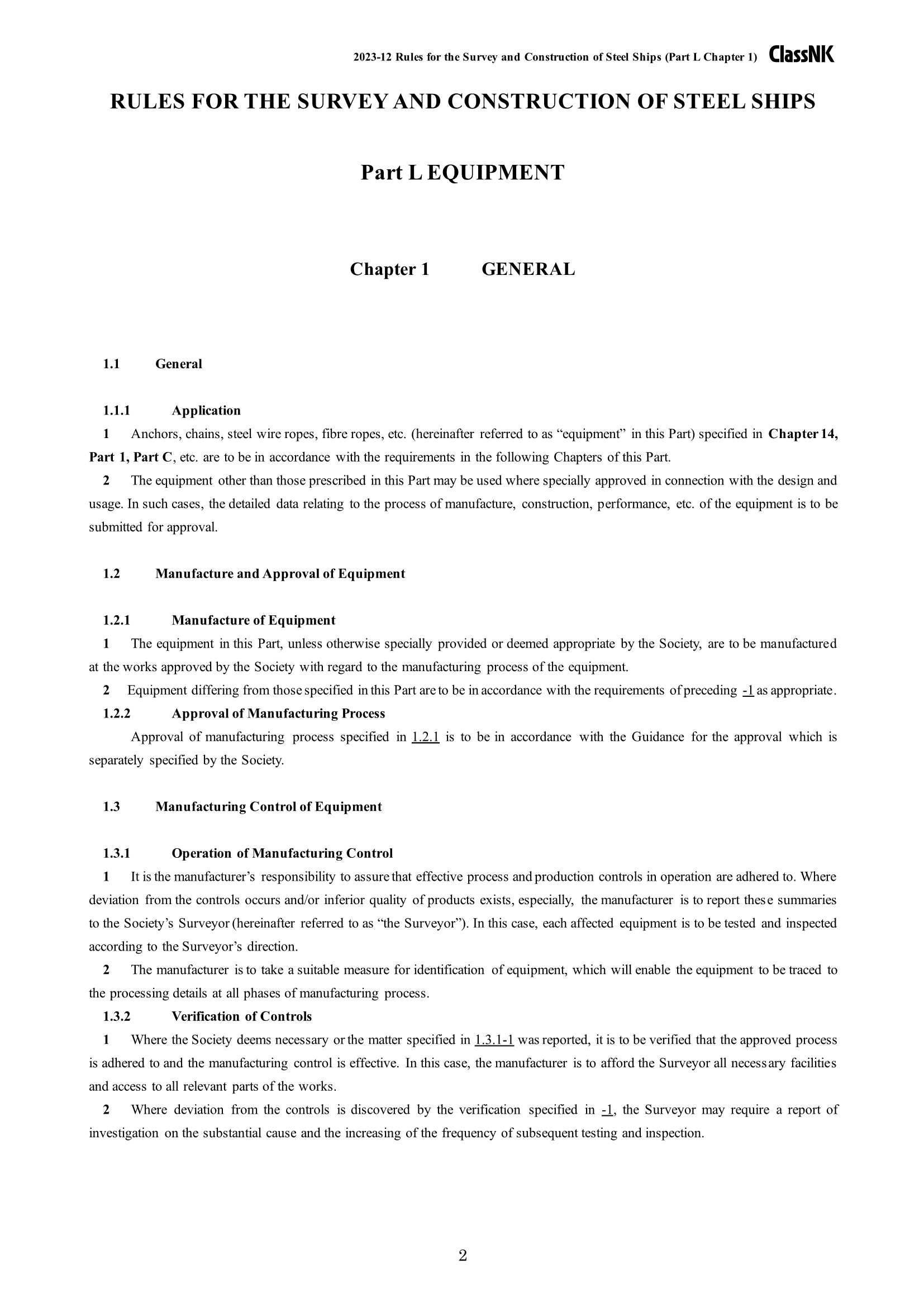 Rules & Guidance for the Survey and Construction of Steel Ships-Part L Equipment 2024 钢质船舶检验和建造规则 & 指南-Part _2.Png