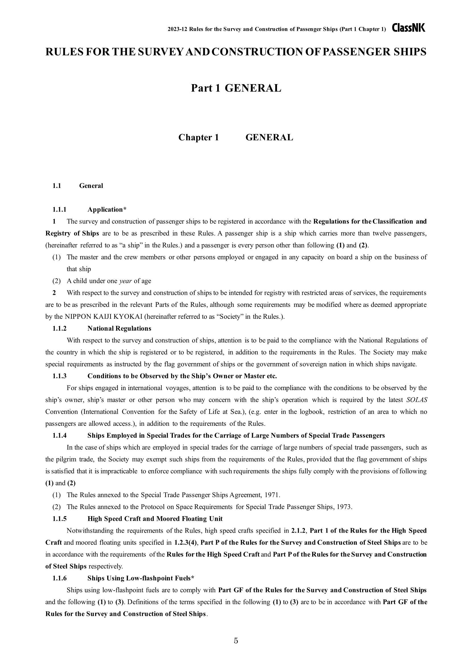 Rules & Guidance for the Survey and Construction of Passenger Ships 2024 客船检验和建造规则 _5.Png