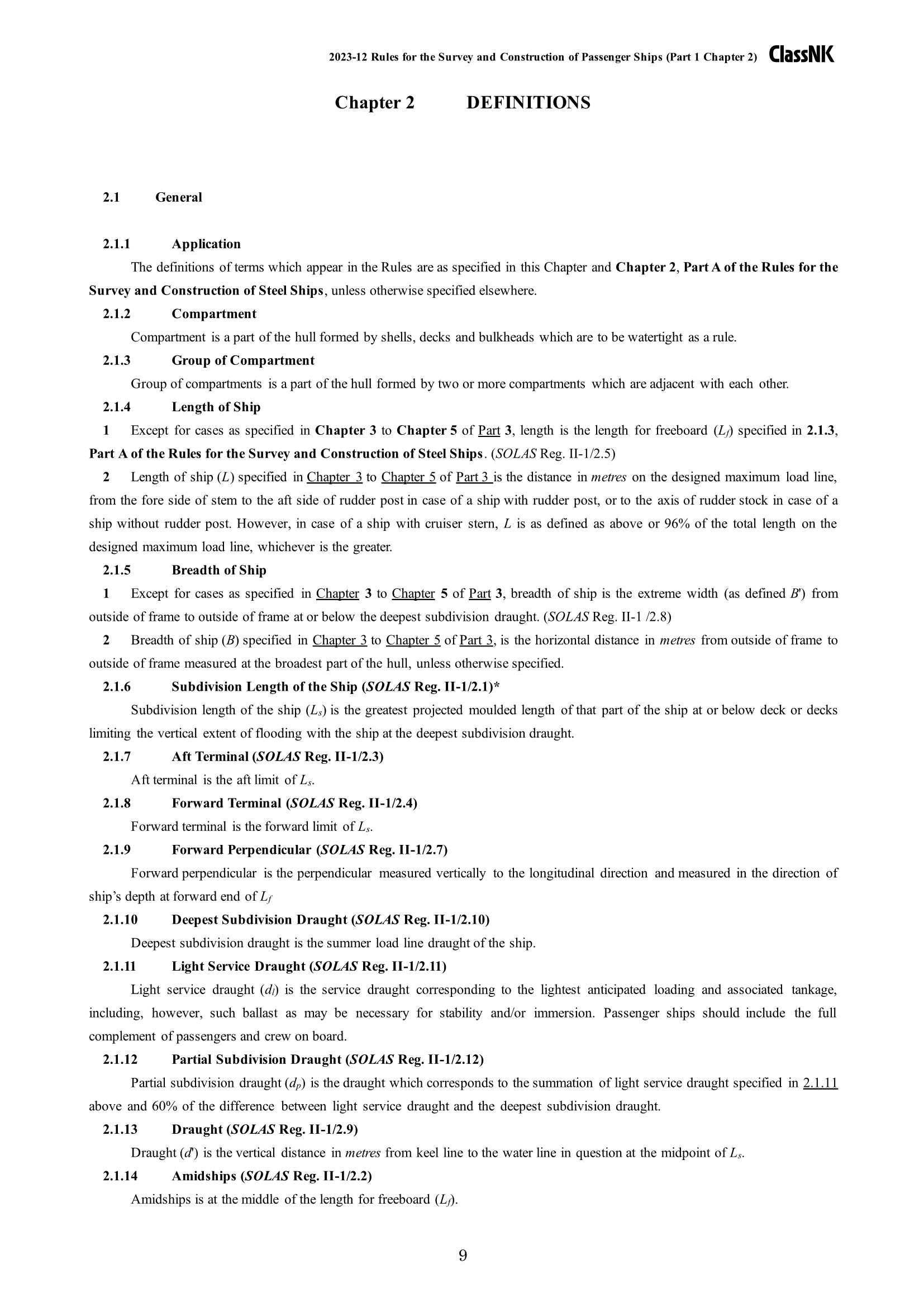 Rules & Guidance for the Survey and Construction of Passenger Ships 2024 客船检验和建造规则 _9.Png