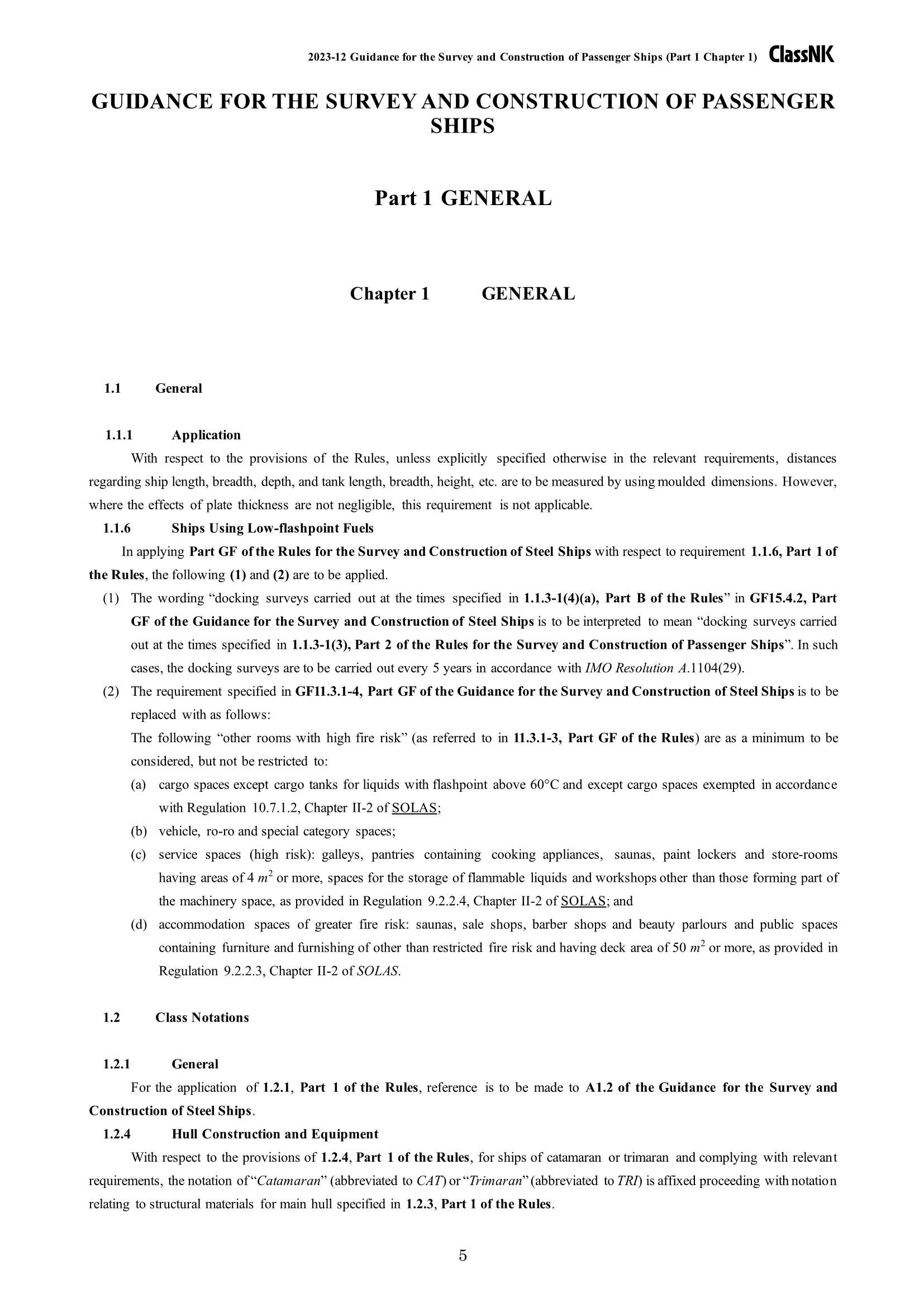 Rules & Guidance for the Survey and Construction of Passenger Ships 2024 客船检验和建造规则 _122.Png