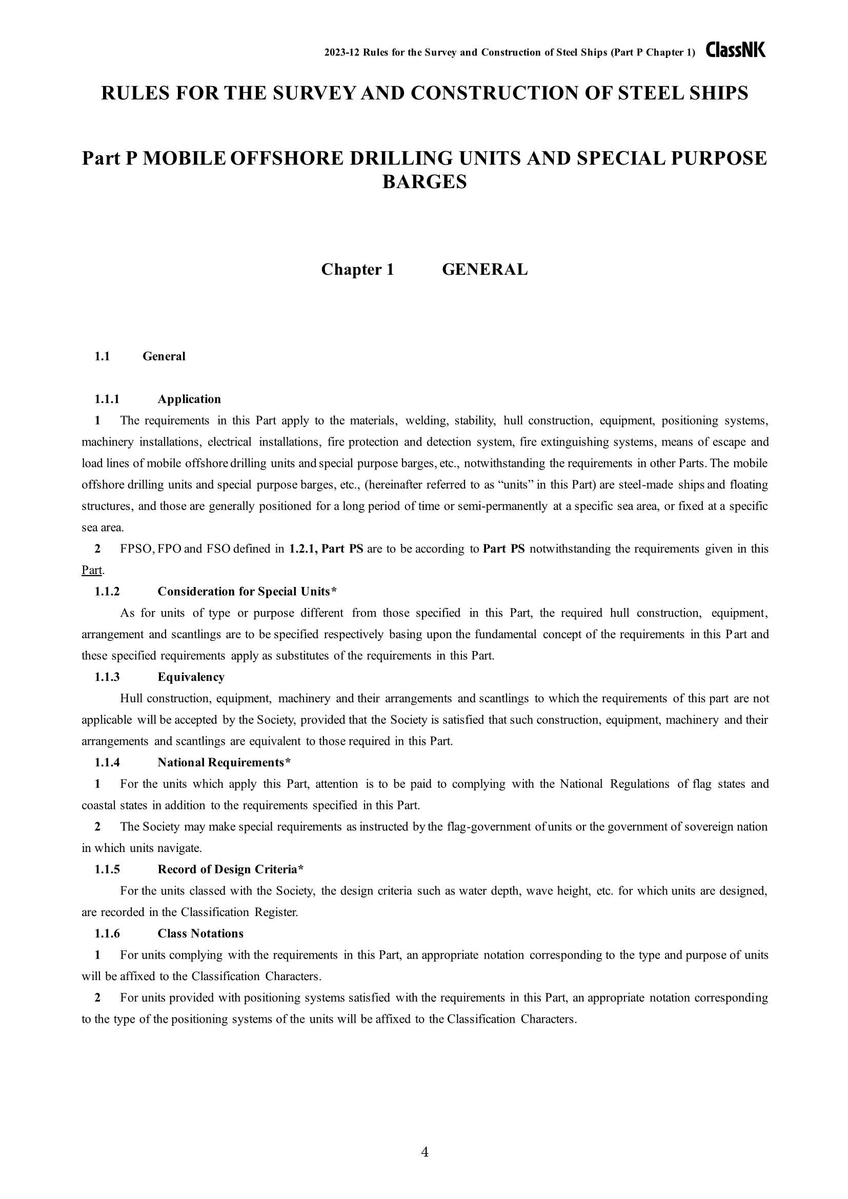 Rules & Guidance for the Survey and Construction of Steel Ships-Part P Mobile Offshore Drilling Units and Special Purpose Barges 2024 钢质船舶检验和建造规则 & 指南-Part P：移动式海上钻井平台和_4.Png