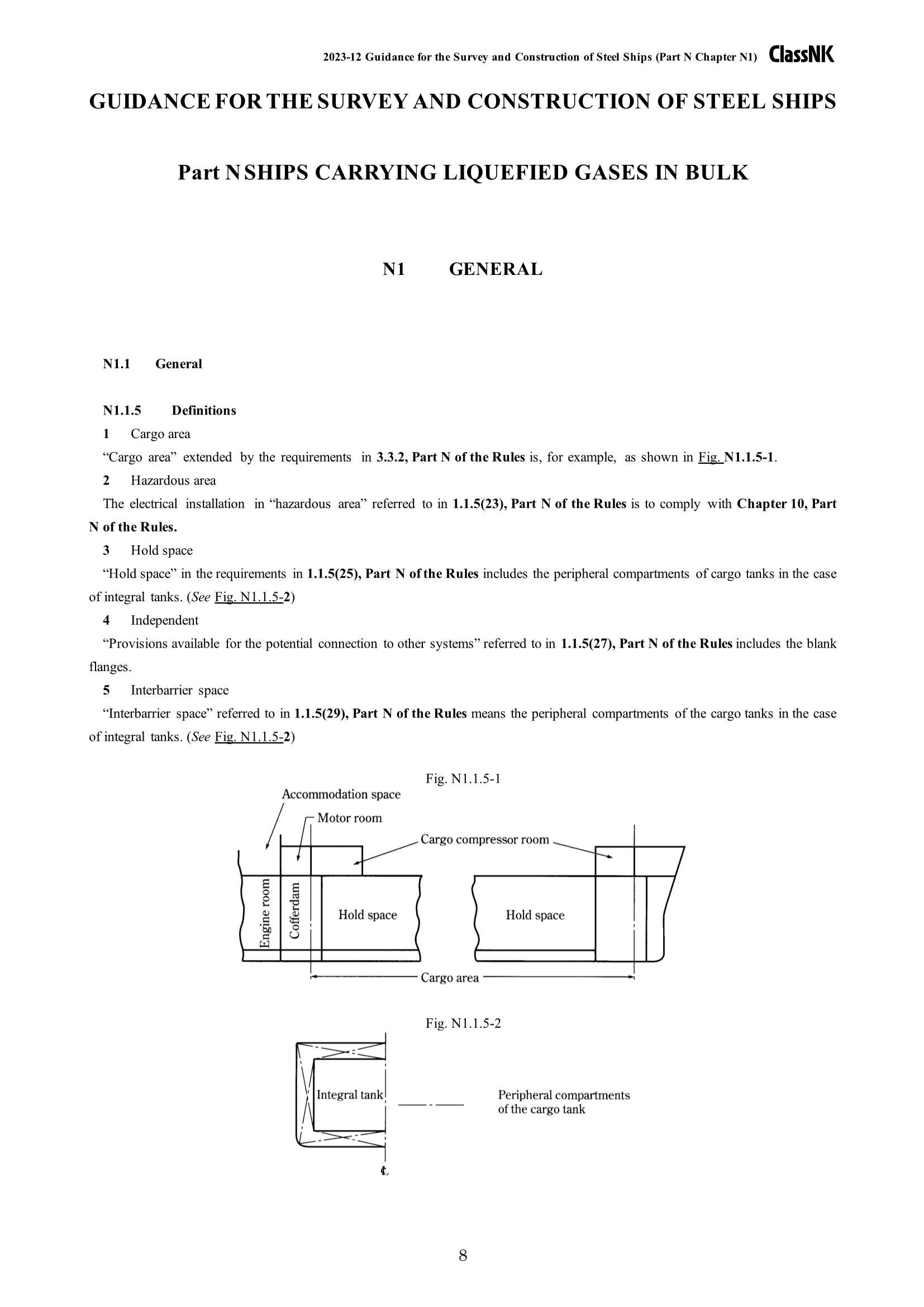 Rules & Guidance for the Survey and Construction of Steel Ships-Part N Ships Carrying Liquefied Gases in Bulk 2024 钢质船舶检验和建造规则 & 指南-Part N：散装液_167.Png