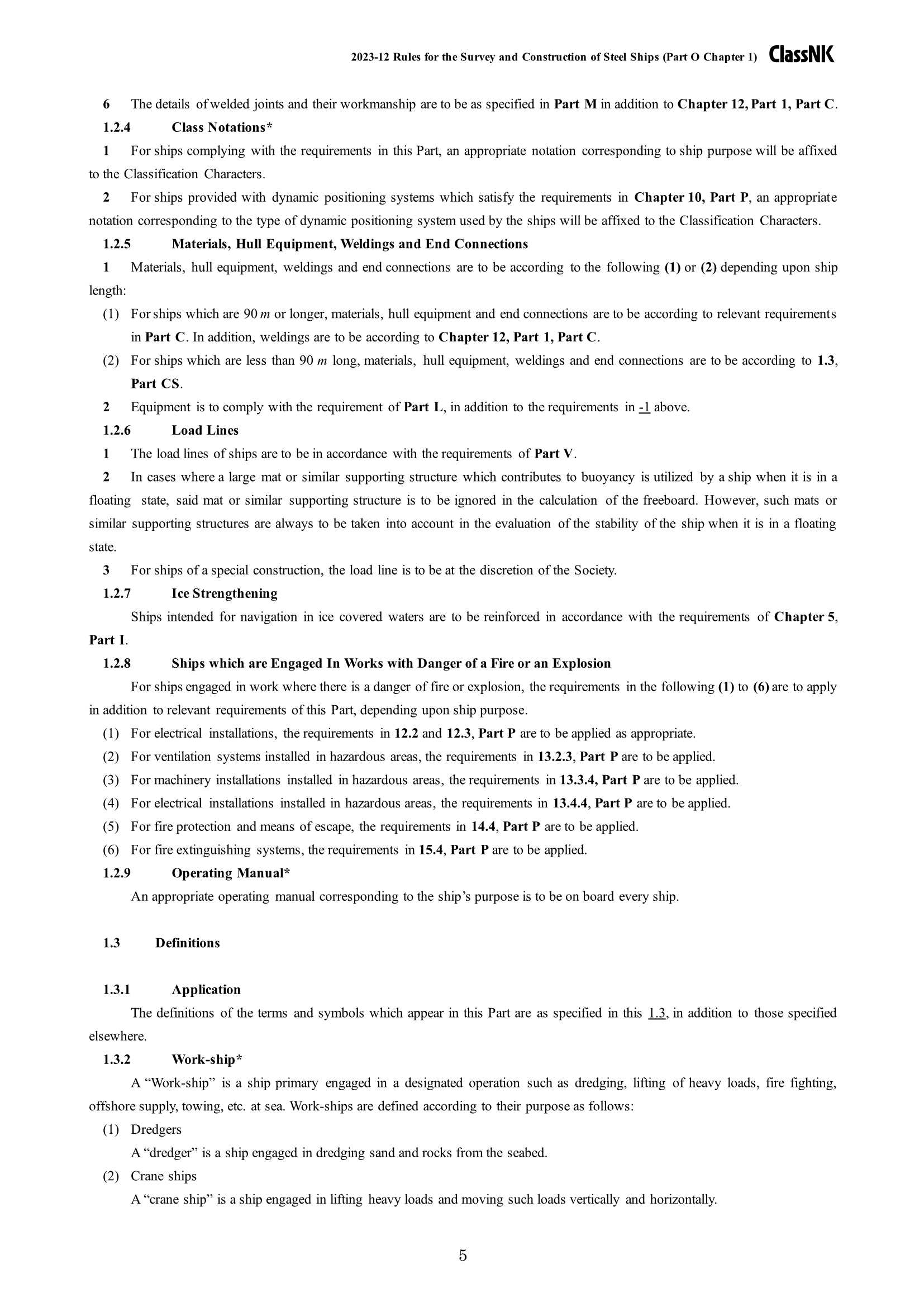 Rules & Guidance for the Survey and Construction of Steel Ships-Part O Work-Ships 2024 钢质船舶检验和建造规则 & 指南-Part O_5.Png