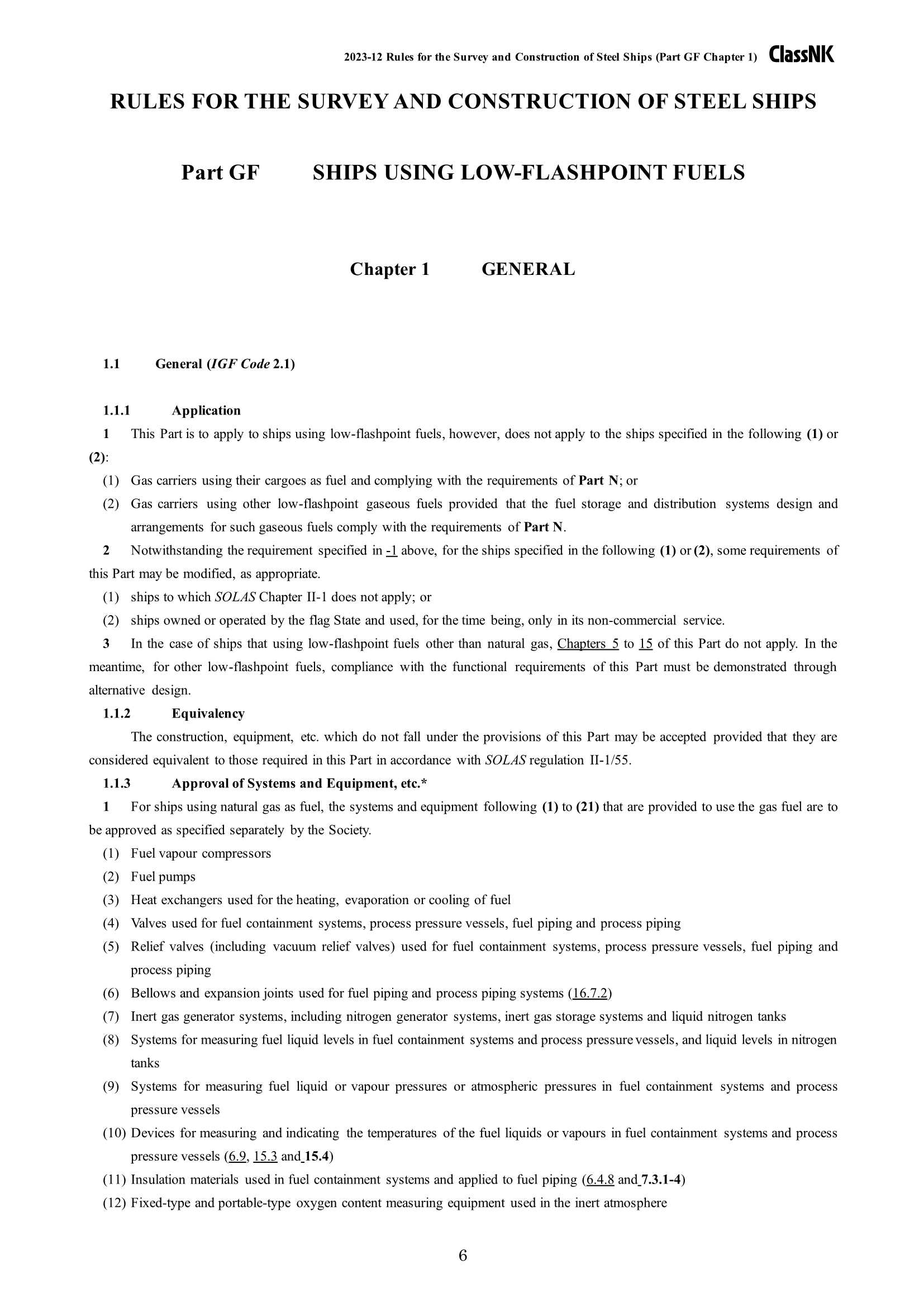 Rules & Guidance for the Survey and Construction of Steel Ships-Part GF Ships Using Low-Flashpoint Fuels 2024 钢质船舶检验和建造规则 & 指南-Part GF：低闪点_6.Png