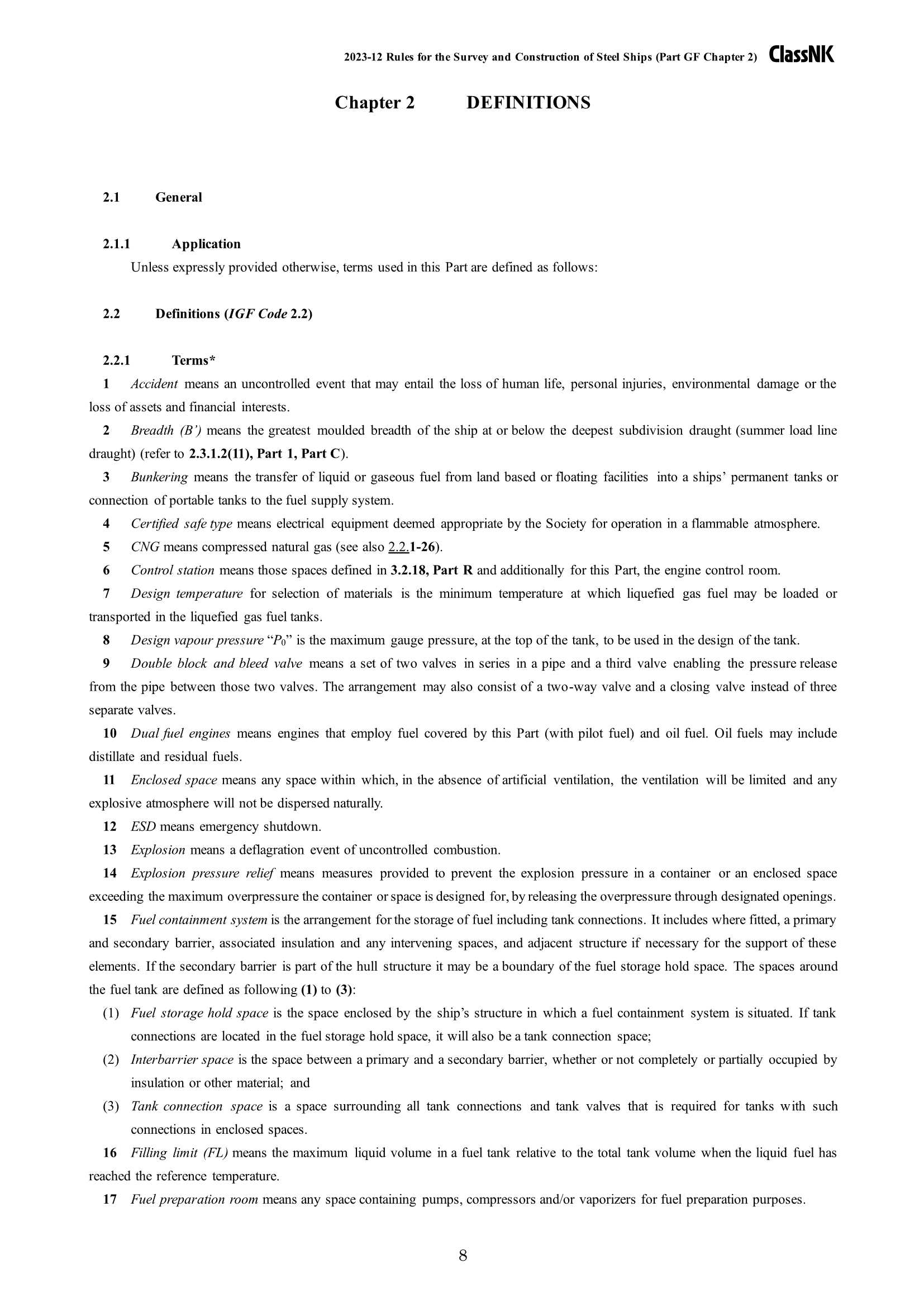 Rules & Guidance for the Survey and Construction of Steel Ships-Part GF Ships Using Low-Flashpoint Fuels 2024 钢质船舶检验和建造规则 & 指南-Part GF：低闪点_8.Png