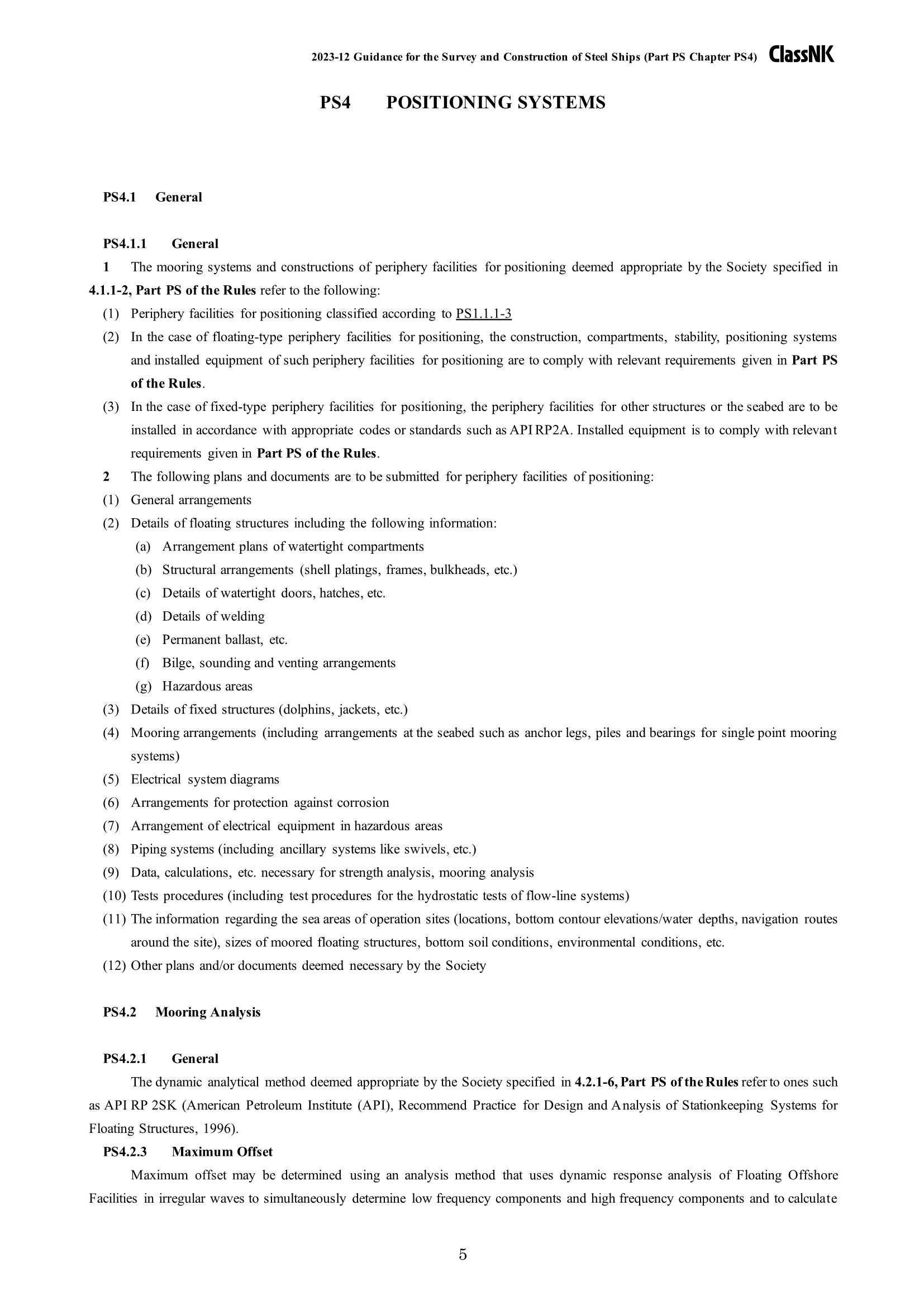 Rules & Guidance for the Survey and Construction of Steel Ships-Part PS Floating Offshore Facilities for Crude Oil-Petroleum Gas Production, Storage and Offloading 2024 钢质船舶检验和建造规则 & 指南-Part PS：用于原油-石油气生产、储存_67.Png