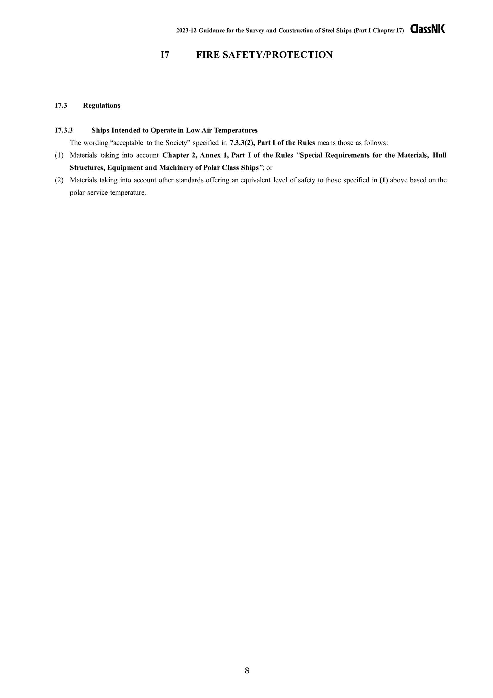 Rules & Guidance for the Survey and Construction of Steel Ships-Part I Ships Operating in Polar Water,Polar Class Ships and Ice Class Ships 2024 钢质船舶检验和建造规则 & 指南-Part I：极地水域作业船，极地级船舶和_103.Png