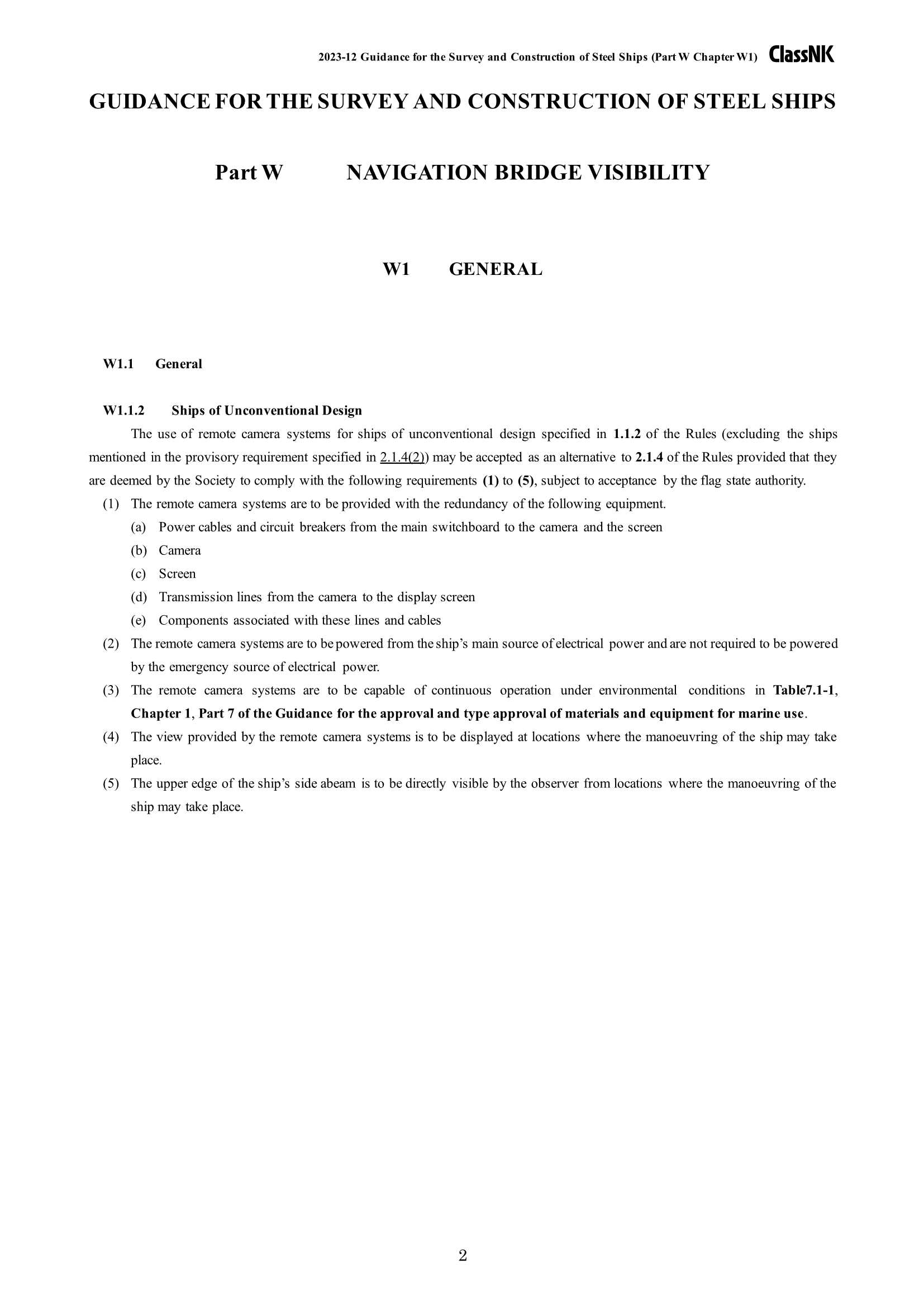 Rules & Guidance for the Survey and Construction of Steel Ships-Part W Navigation Bridge Visibility 2024 钢质船舶检验和建造规则 & 指南-Part W：驾驶室可视距_5.Png