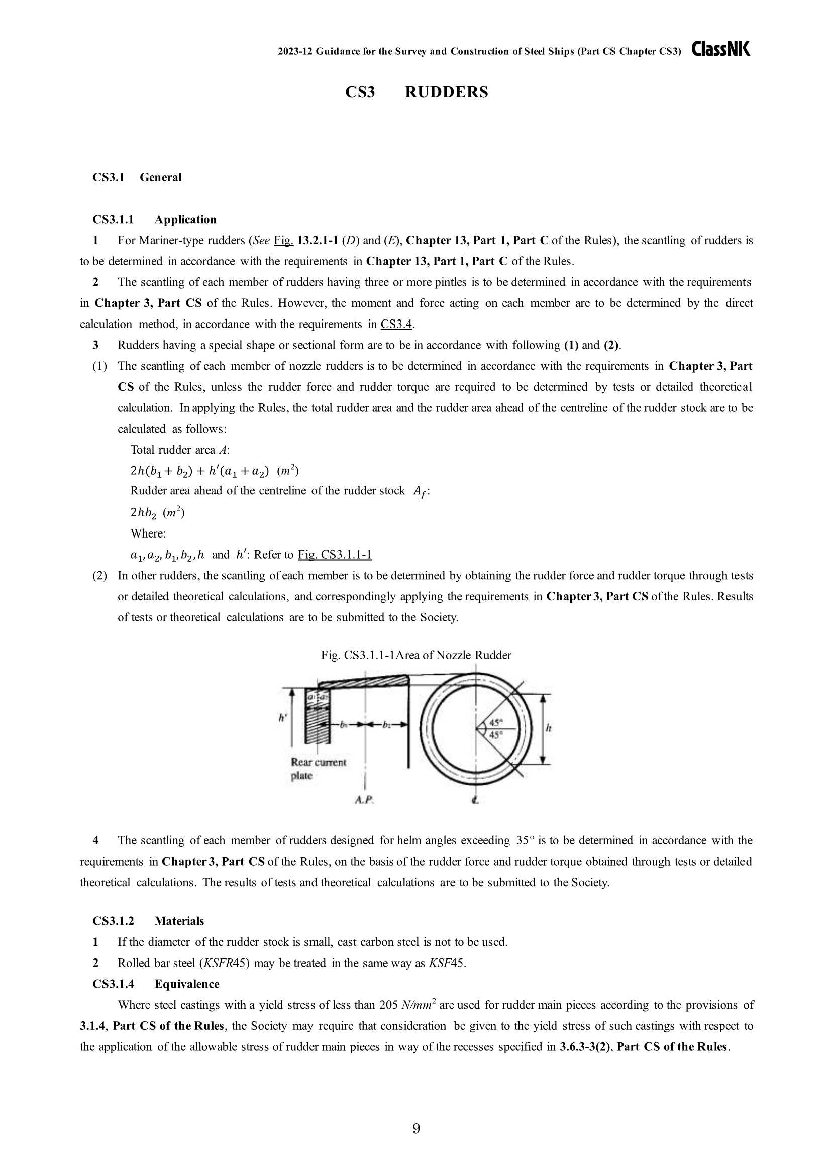 Rules & Guidance for the Survey and Construction of Steel Ships-Part CS Hull Construction and Equipment of Small Ships 2024 钢制船舶检验和建造规则 & 指南 Part CS：小型船舶的船体结_194.Png