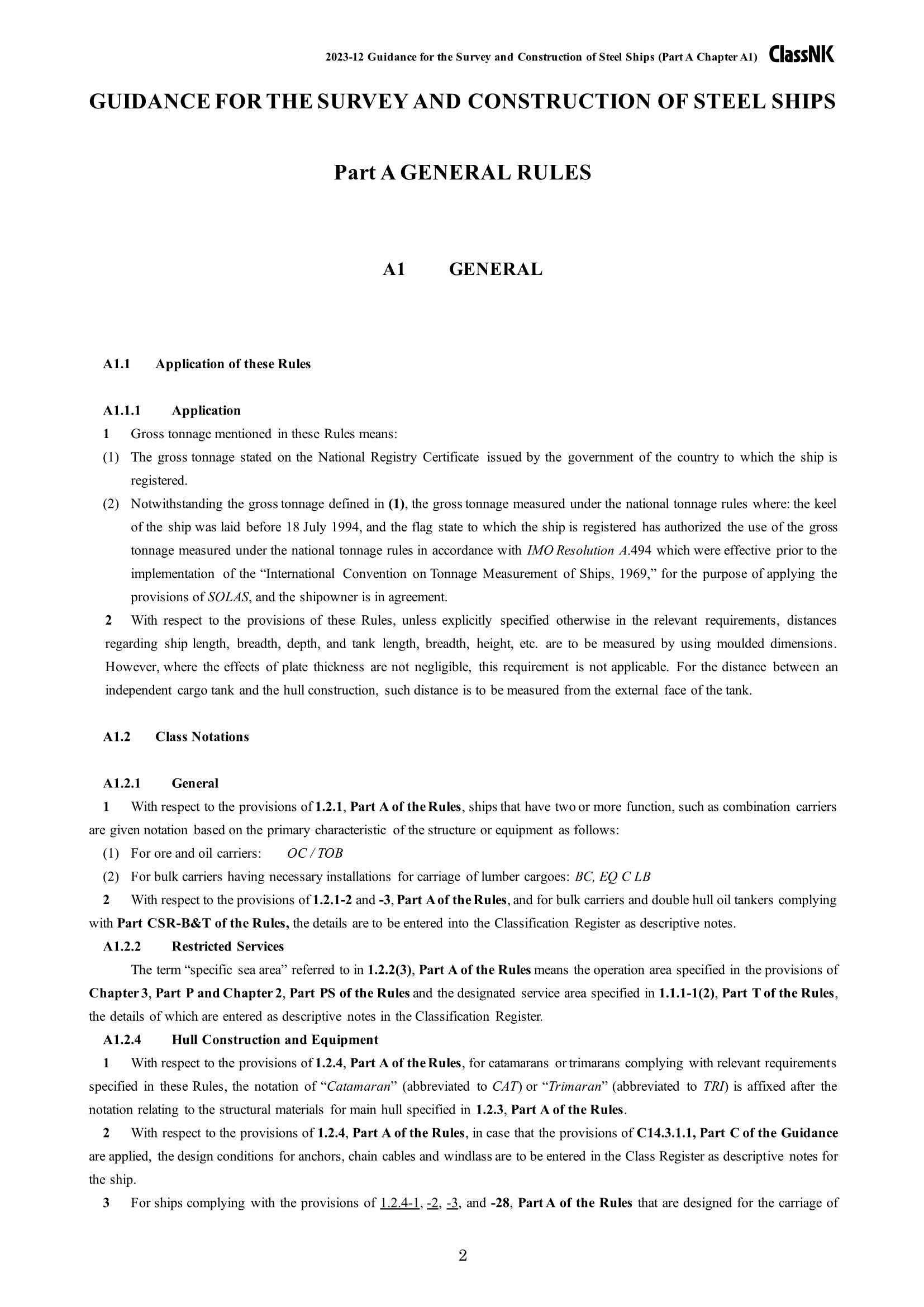 Rules & Guidance for the Survey and Construction of Steel Ships-Part A General Rules 2024 钢质船舶检验和建造规则 & 指南-Part _16.Png