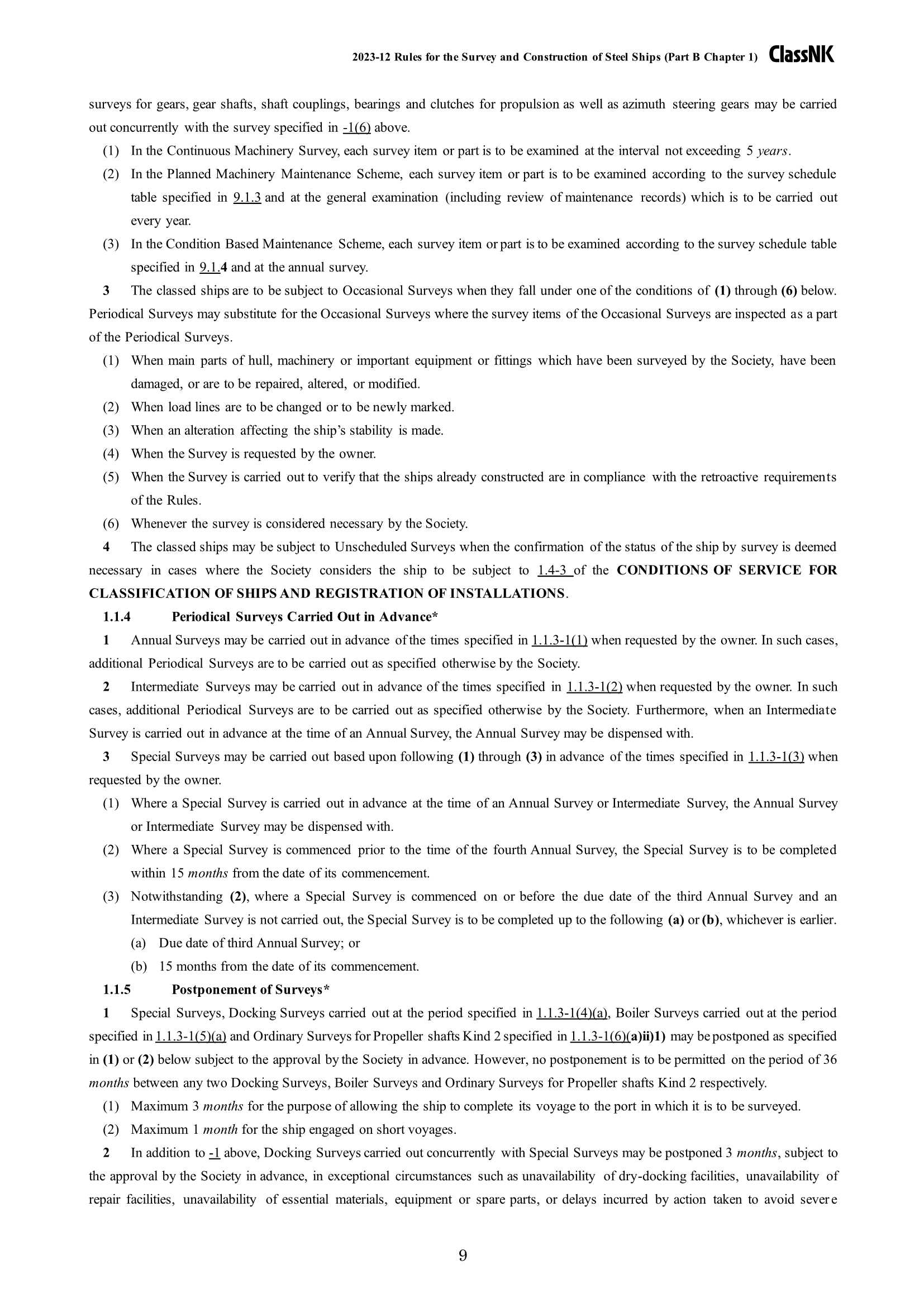 Rules & Guidance for the Survey and Construction of Steel Ships-Part B Class Surveys 2024 钢质船舶检验和建造规则 & 指南 Part B：_9.Png