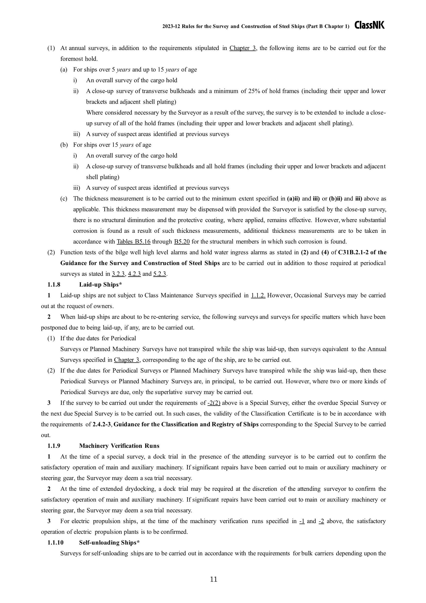Rules & Guidance for the Survey and Construction of Steel Ships-Part B Class Surveys 2024 钢质船舶检验和建造规则 & 指南 Part B：_11.Png