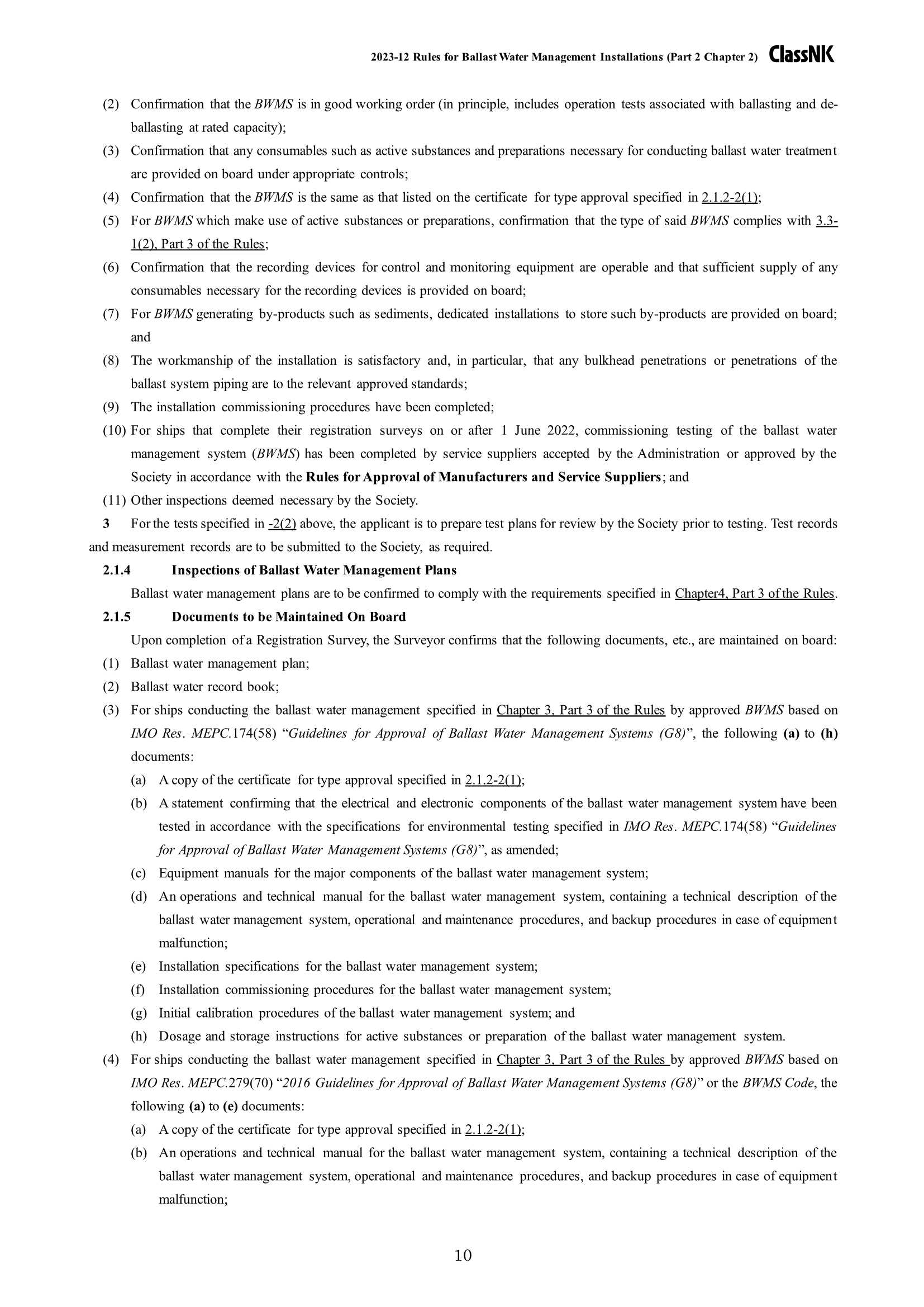 Rules & Guidance for Ballast Water Management Installations 2024 压载水管理设备规则 _10.Png