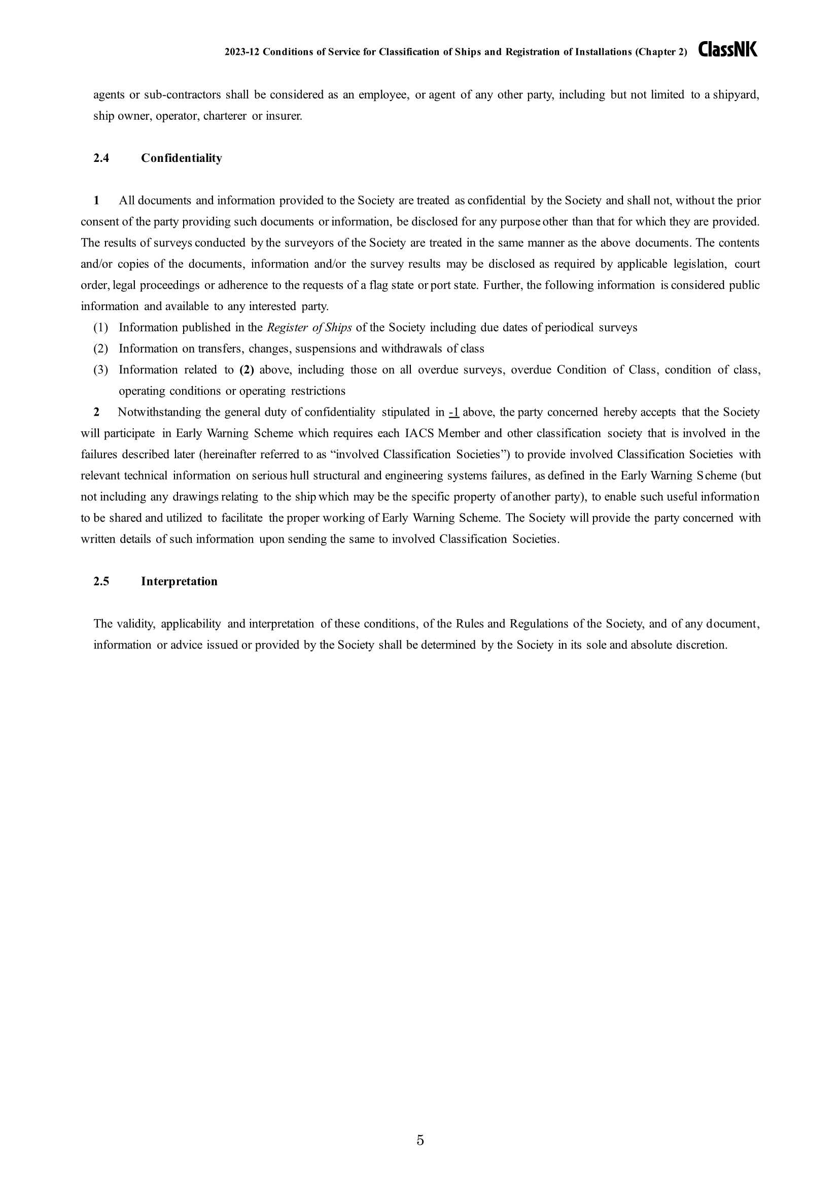 Conditions of Service for Classification of Ships and Registration of Installtations 2024 船舶入级和设施注册_5.Png