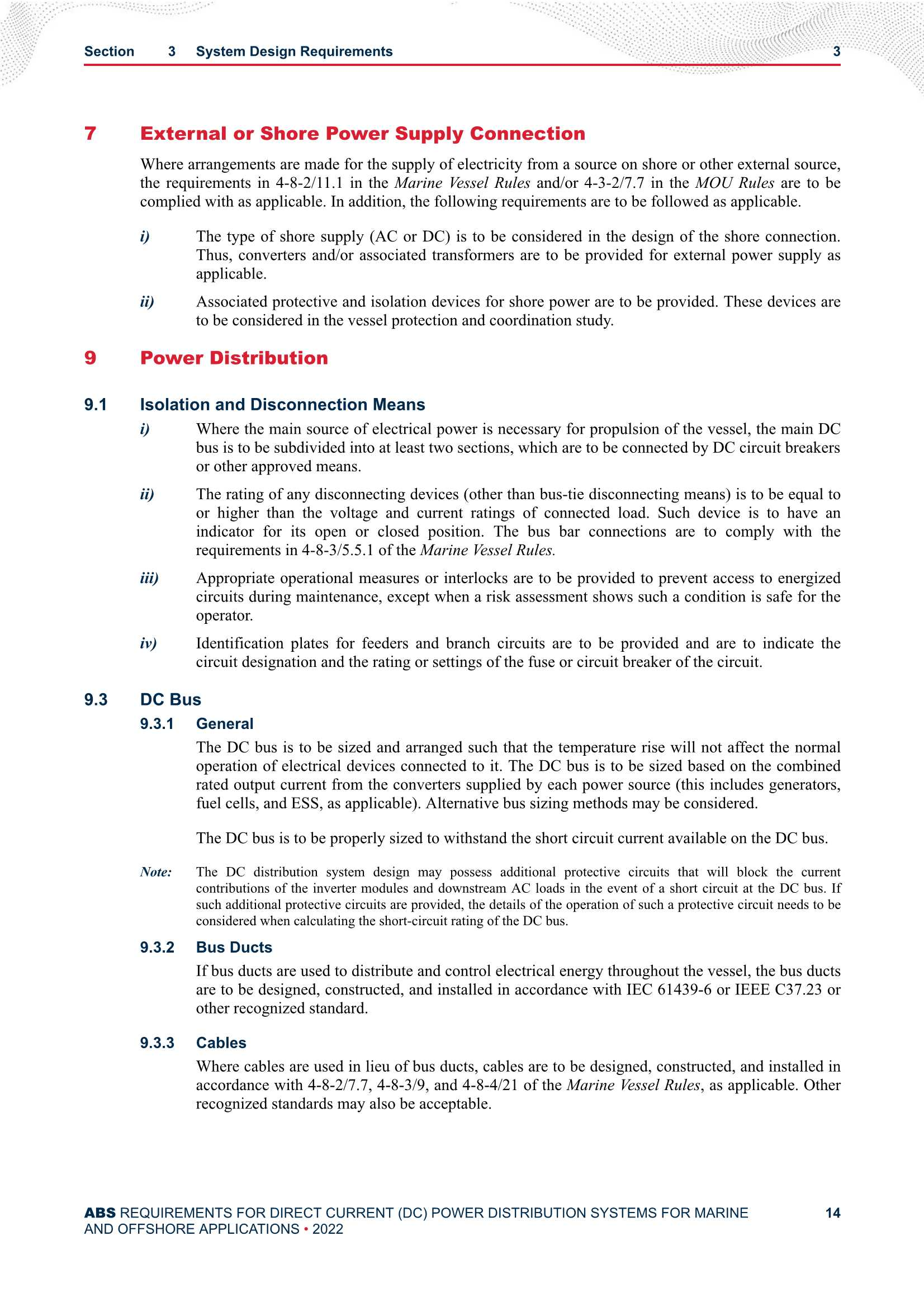 Requirements for Direct Current (DC) Power Distribution Systems for Marine and Offshore Applications (2_15.Png