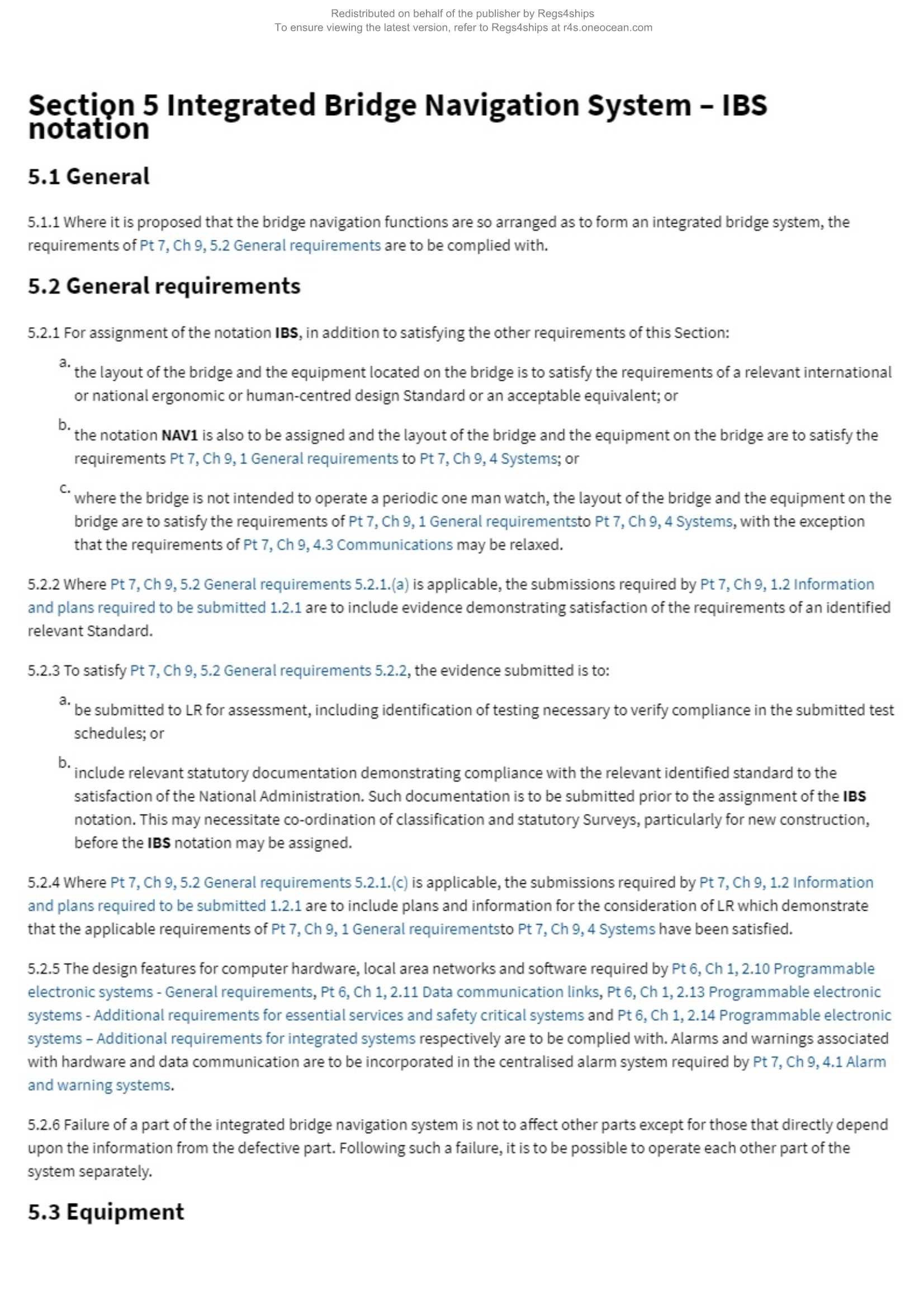 LR-RU-001 Rules and Regulations for the Classification of Ships-Part 7 Other Ship Types and Systems-Chapter 9 Navigational Arrangements and Integrated Bridge Systems (2024) _13.Png