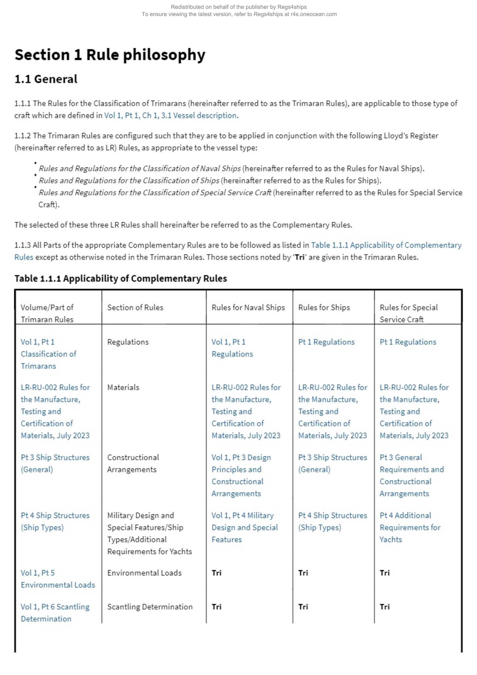 LR-RU-014 Rules for the Classification of Trimarans (2024) 三体船舶的入级规范_1.Png