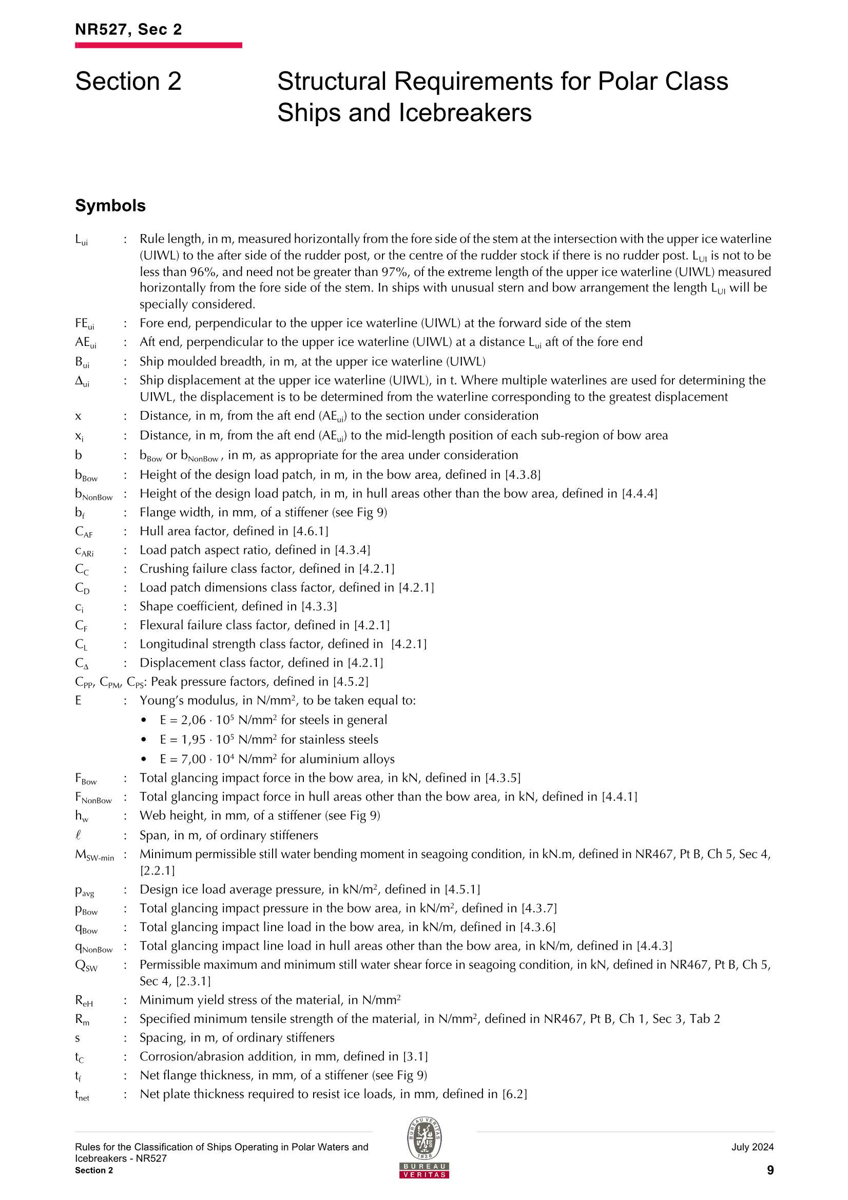 NR527 Rules for the Classification of Ships Operating in Polar Waters and Icebreakers (2024-07)极地水域船舶和破冰船的_11.Png