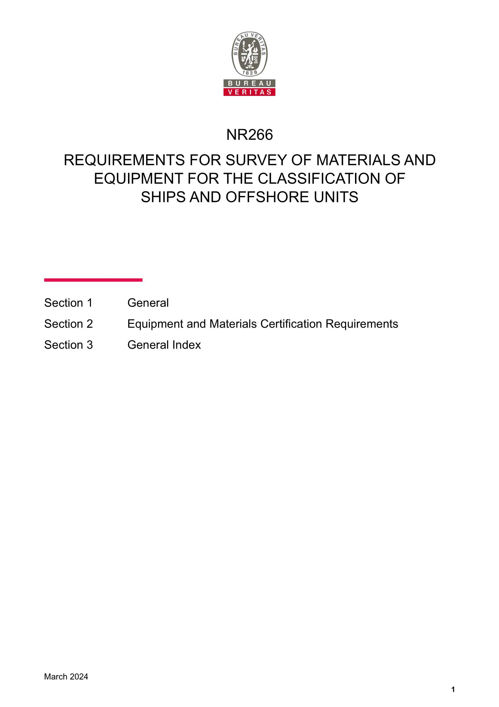 NR266 Requirements for Survey of Materials and Equipment for the Classification of Ships and Offshore Units (2024-03) 船舶和海上装置材料和设备的_3.Png