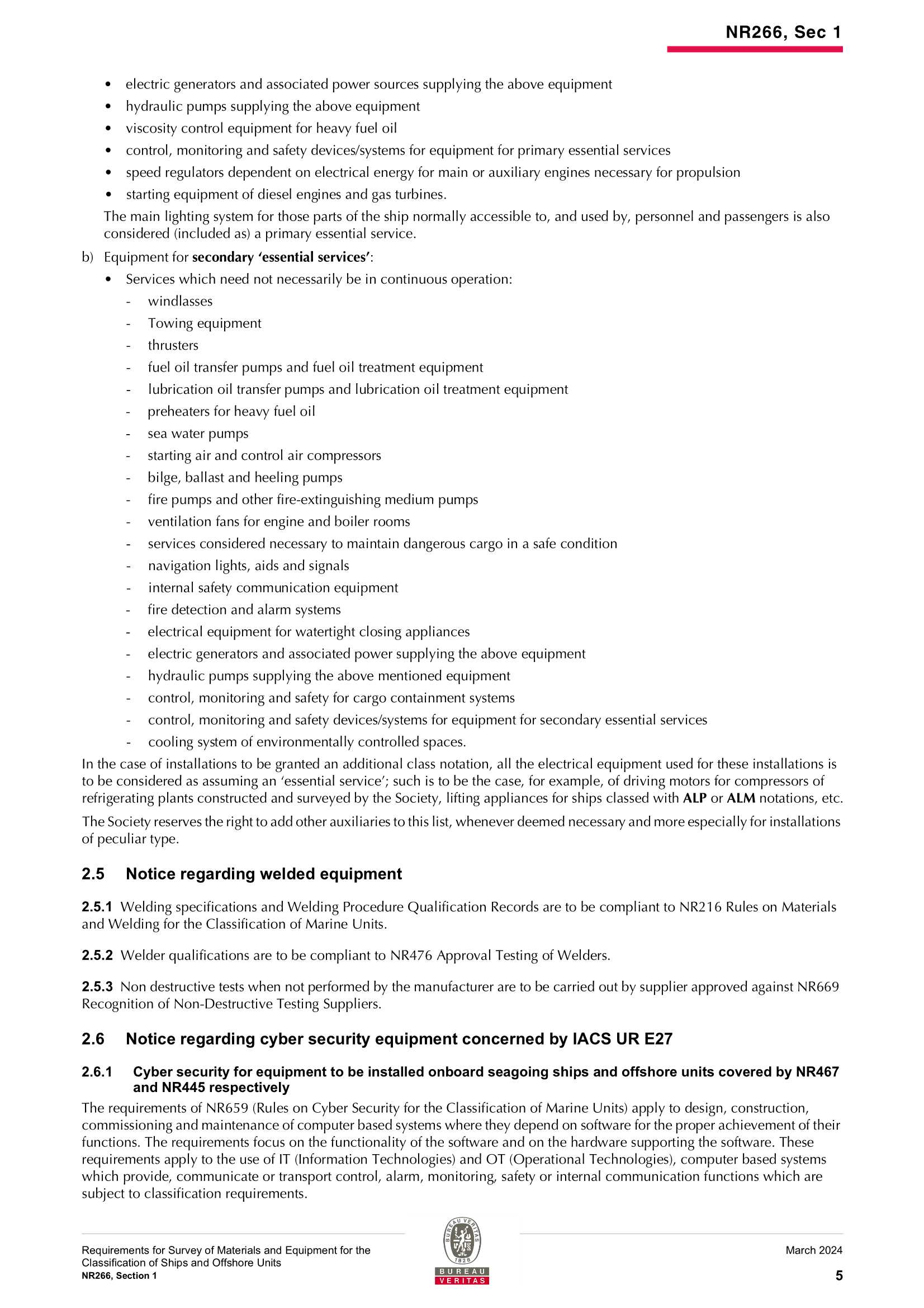 NR266 Requirements for Survey of Materials and Equipment for the Classification of Ships and Offshore Units (2024-03) 船舶和海上装置材料和设备的_7.Png
