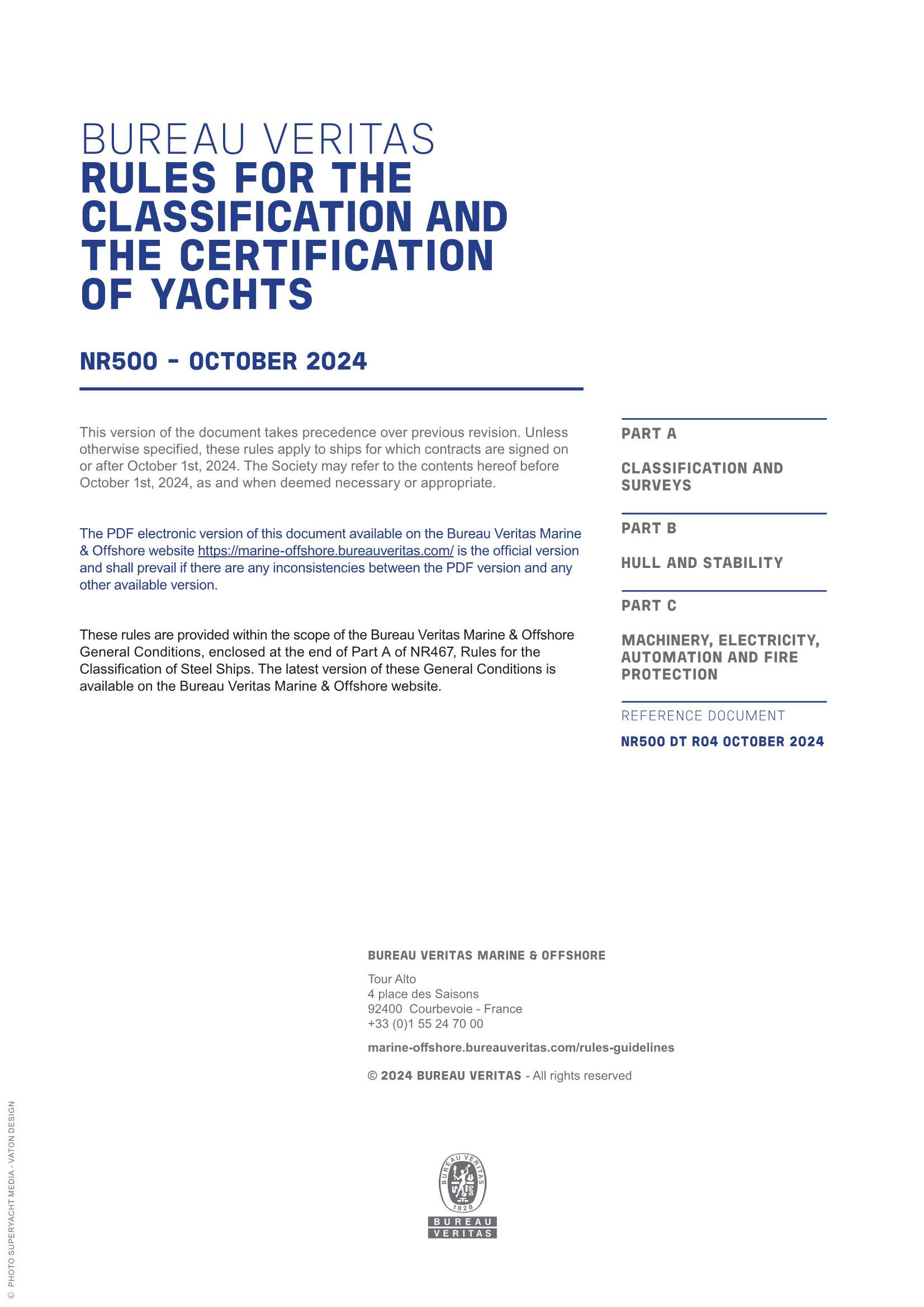 NR500 Rules for the Classification and the Certification of Yachts (2024-10) 游艇入级和_2.Png