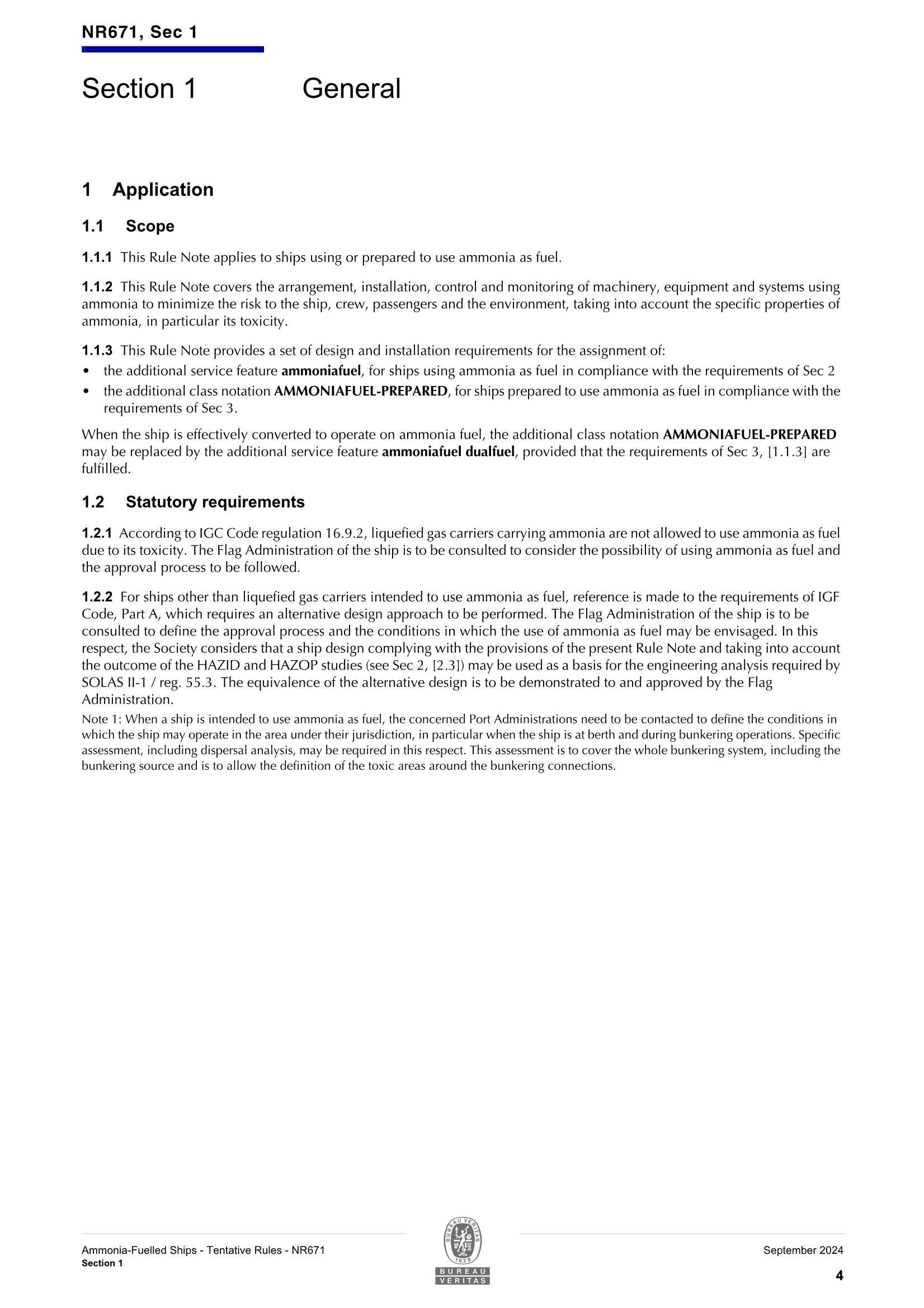 NR671  Ammonia-Fuelled Ships (Tentative Rules) (2024-09) 氨燃料船舶的_6.Png