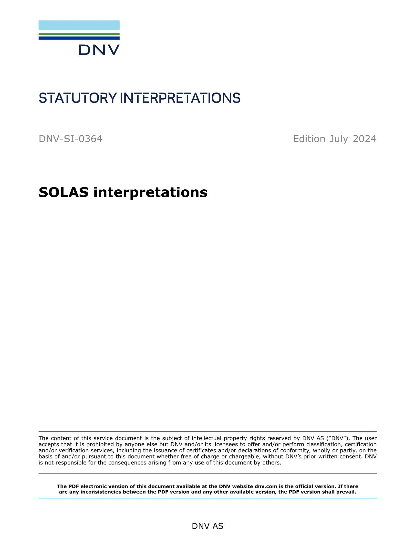 DNV-SI-0364 SOLAS interpretations (2_1.Png