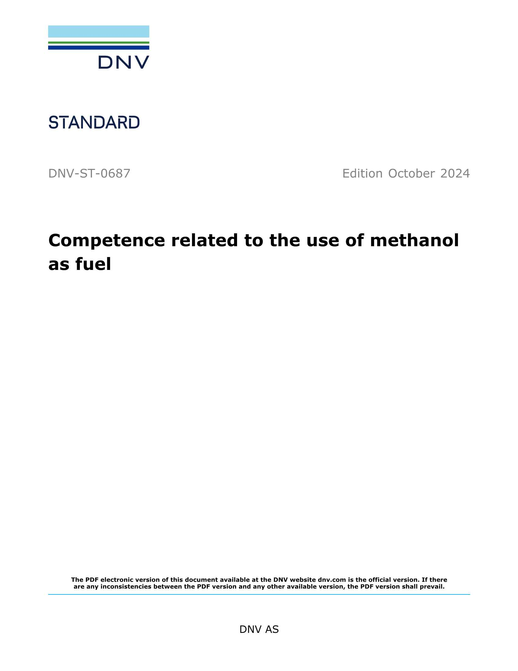 DNV-ST-0687 Competence related to the use of methanol as fuel (2_1.Png