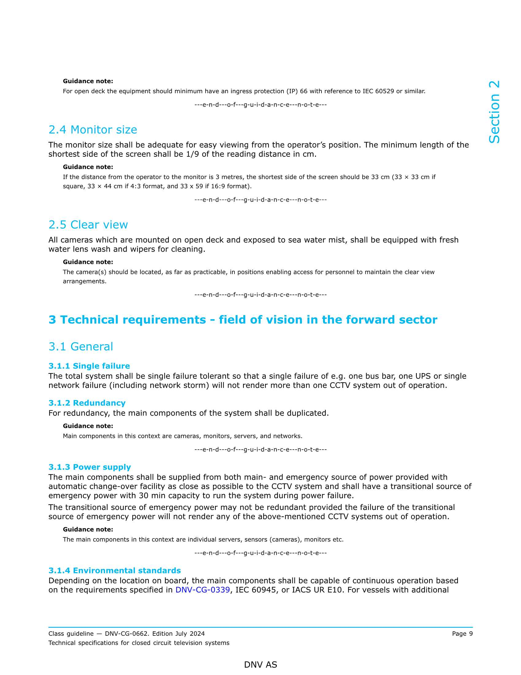 DNV-CG-0662 Technical Specifications for Closed Circuit Television Systems (2024) 闭路电视系统（CCTV）的_9.Png