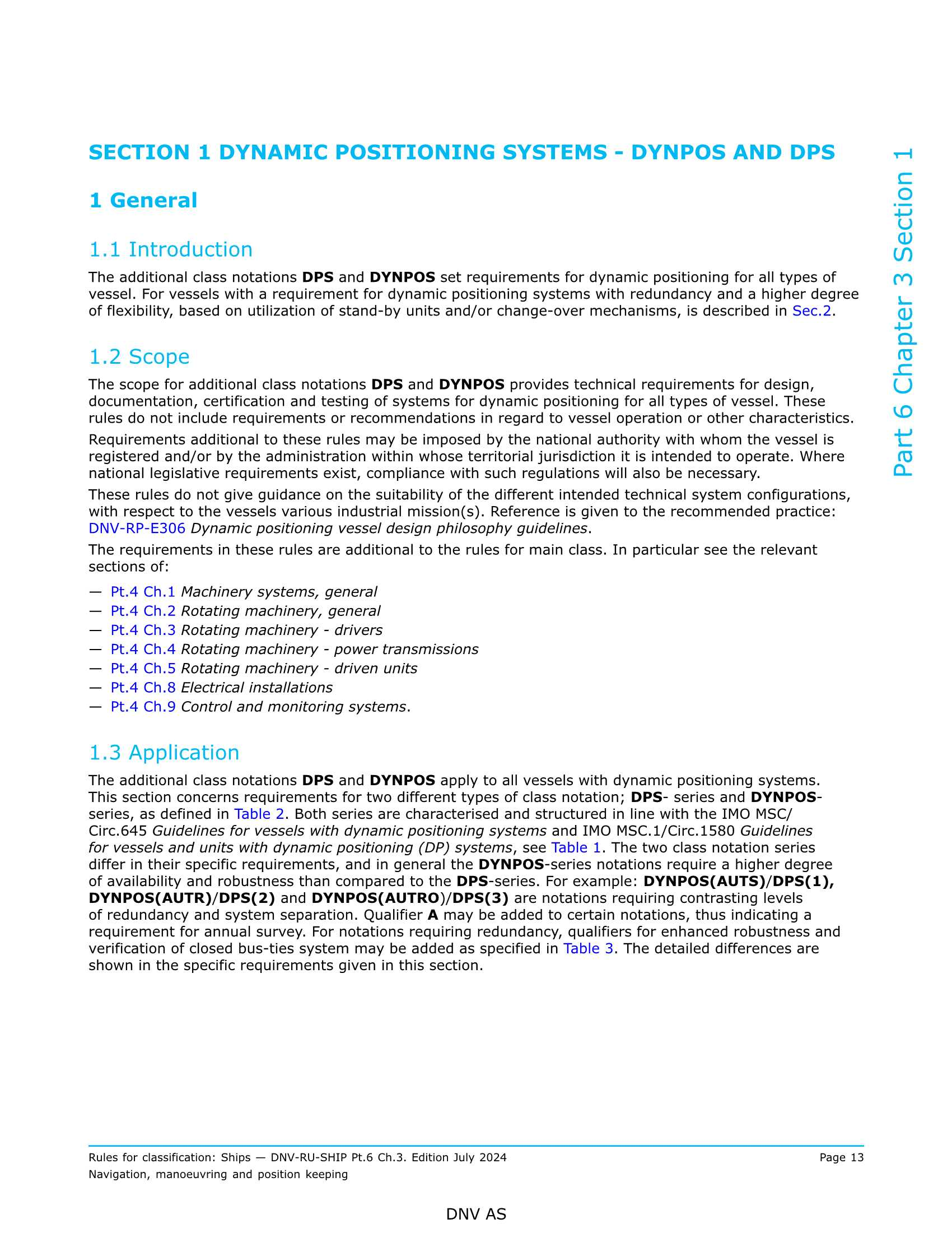 DNV-RU-SHIP Pt.6 Ch.3 Navigation, manoeuvring and position keeping (2024) 导航、操纵和位置保持（附加造_13.Png