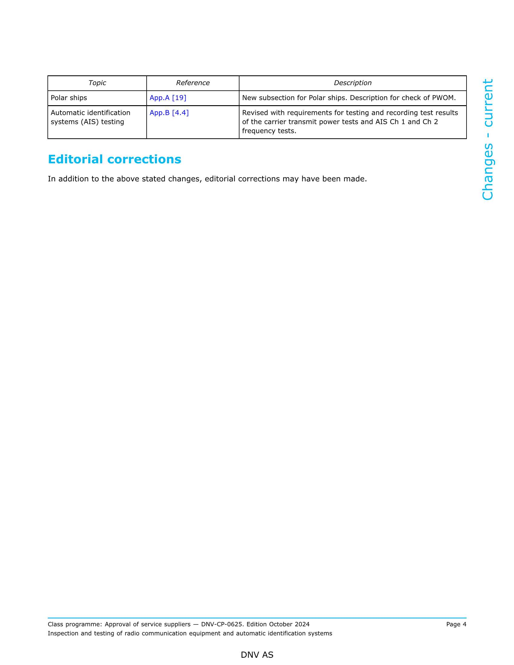 DNV-CP-0625 Inspection and Testing of Radio Communication Equipment and Automatic Identification Systems (2024) 无线通信设备和自动识别系统的检_4.Png