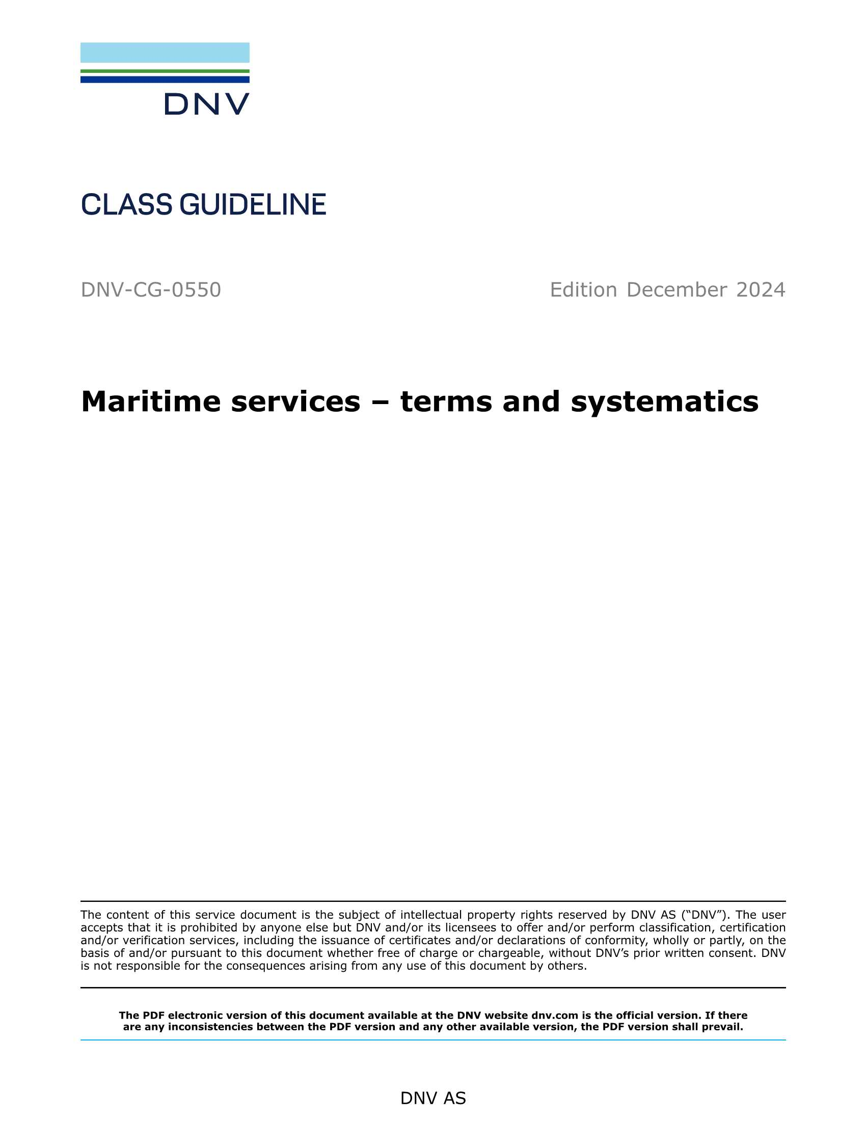 DNV-CG-0550 Maritime Services – Terms and Systematics (2024) 海事服务-术_1.Png