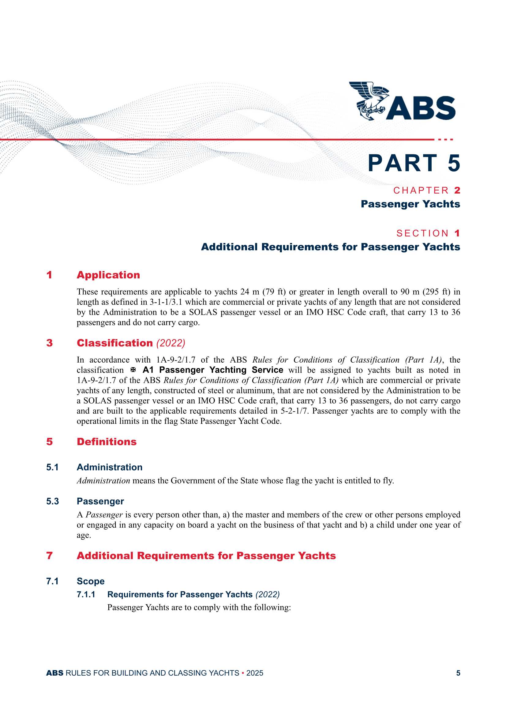 Rules for Building and Classing-YACHTs-Part 5 Specialized Yachts and Services (2025) 船舶建造和入级规范 - 游艇 - 第5部分 特殊游艇和服务_8.Png