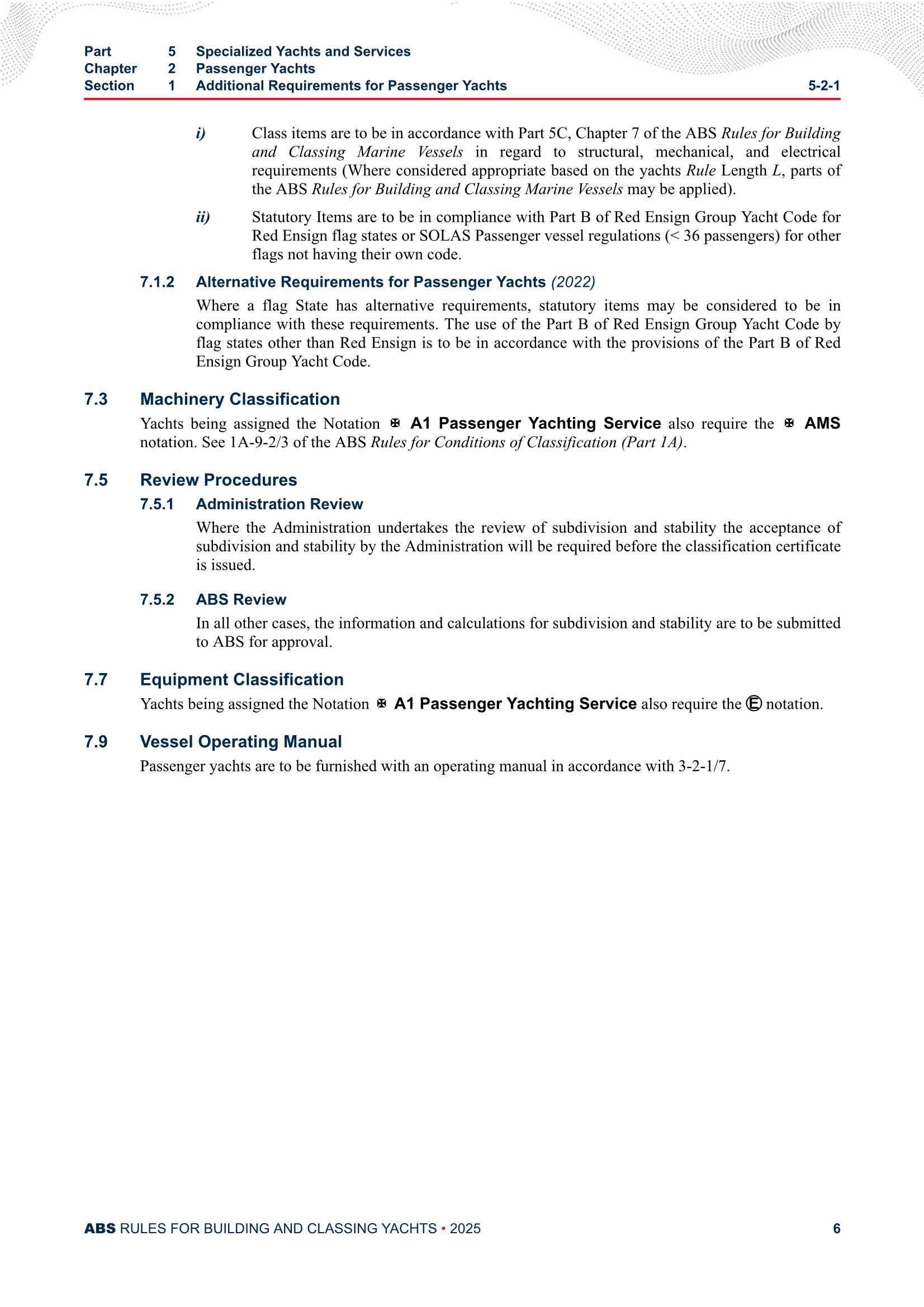 Rules for Building and Classing-YACHTs-Part 5 Specialized Yachts and Services (2025) 船舶建造和入级规范 - 游艇 - 第5部分 特殊游艇和服务_9.Png