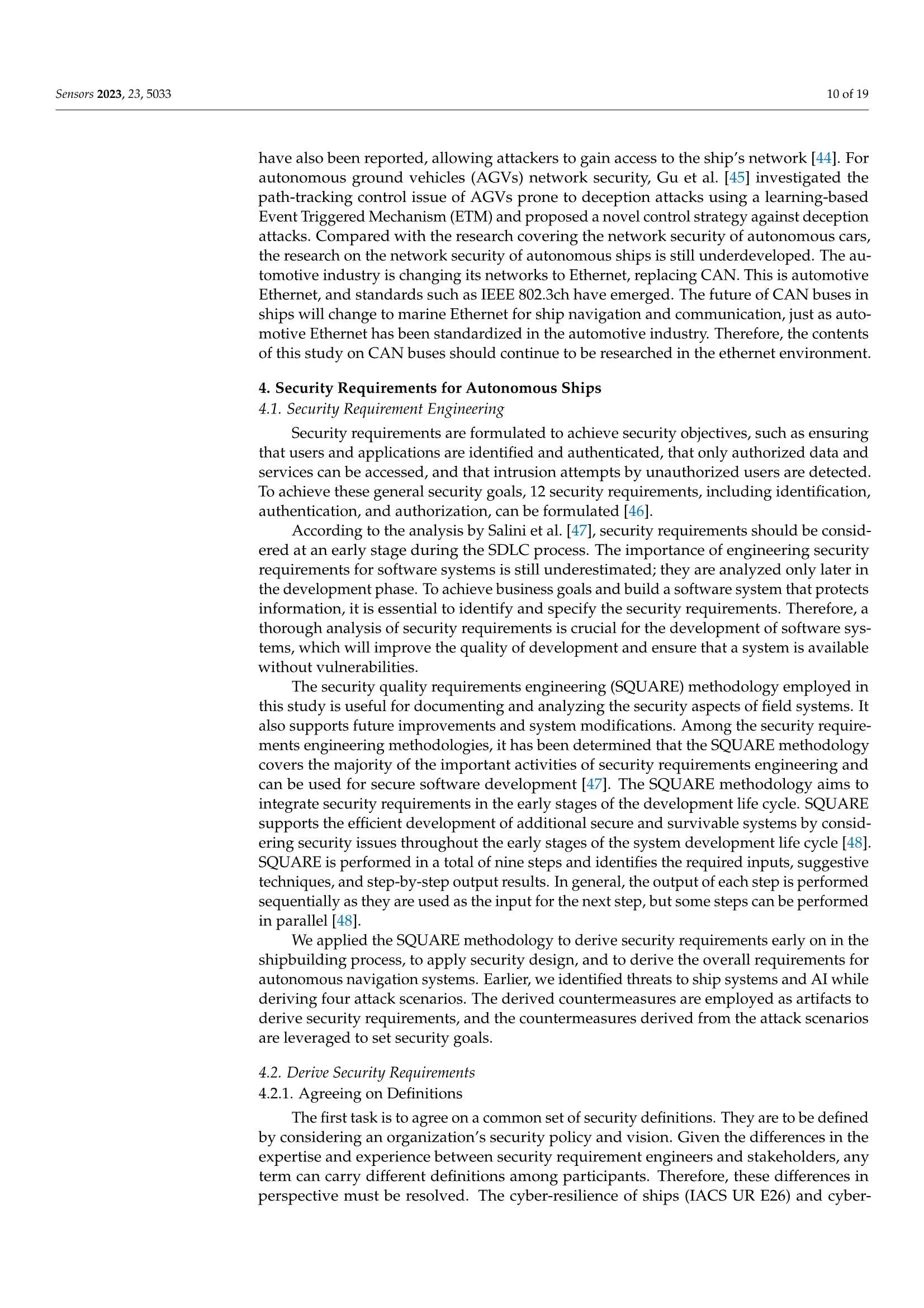 Formulating Cybersecurity Requirements for Autonomous Ships Using the SQUARE Methodology 使用SQUARE方法制定自主船舶的网络安全要求_10.Png