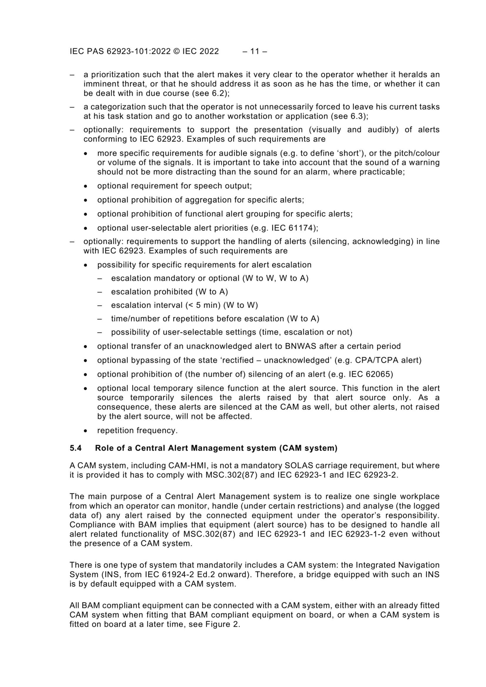 IEC PAS 62923-101(Ed1.0)(2022) Maritime Navigation and Radiocommunication Equipment and Systems – Bridge Alert Management - Part 101 Guideline on Implementa_13.Png