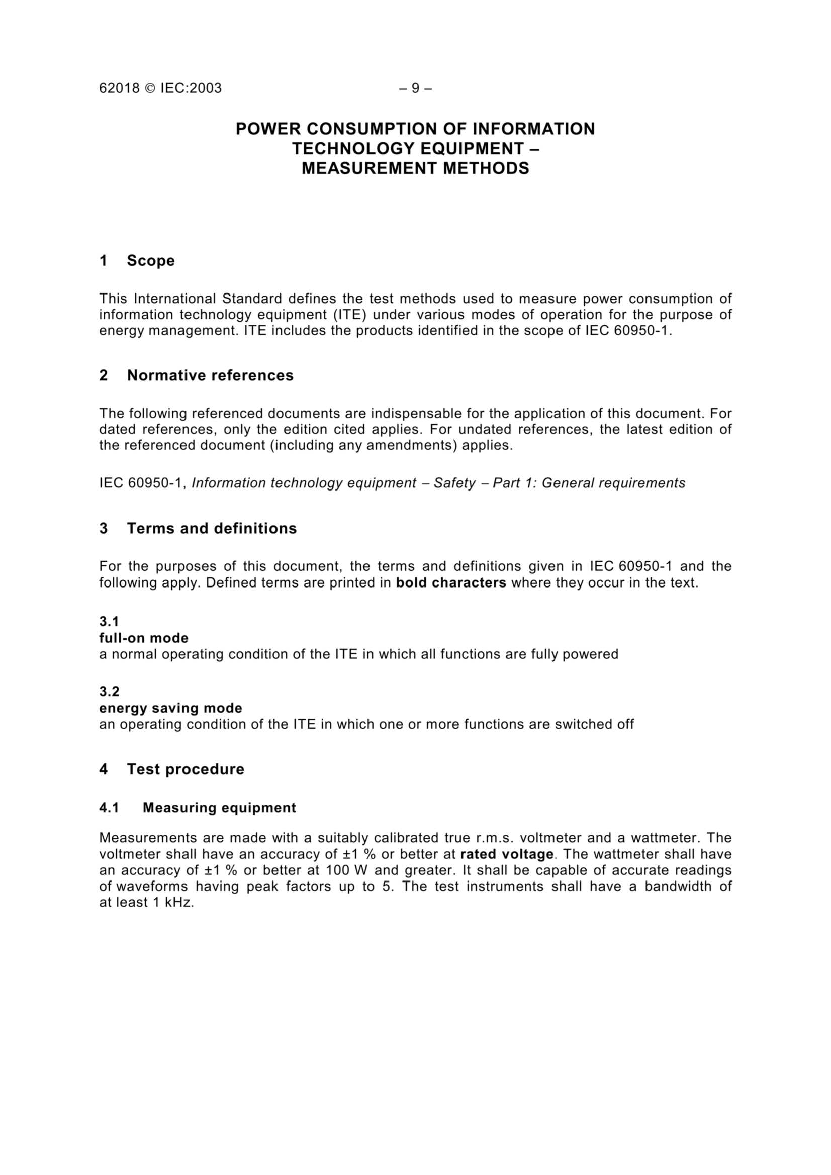 IEC 62018 (2003) (Ed1.0) Power Consumption of Information Technology Equipment – Measurement Methods 信息技术设备功耗 - 测量方法_7.Png