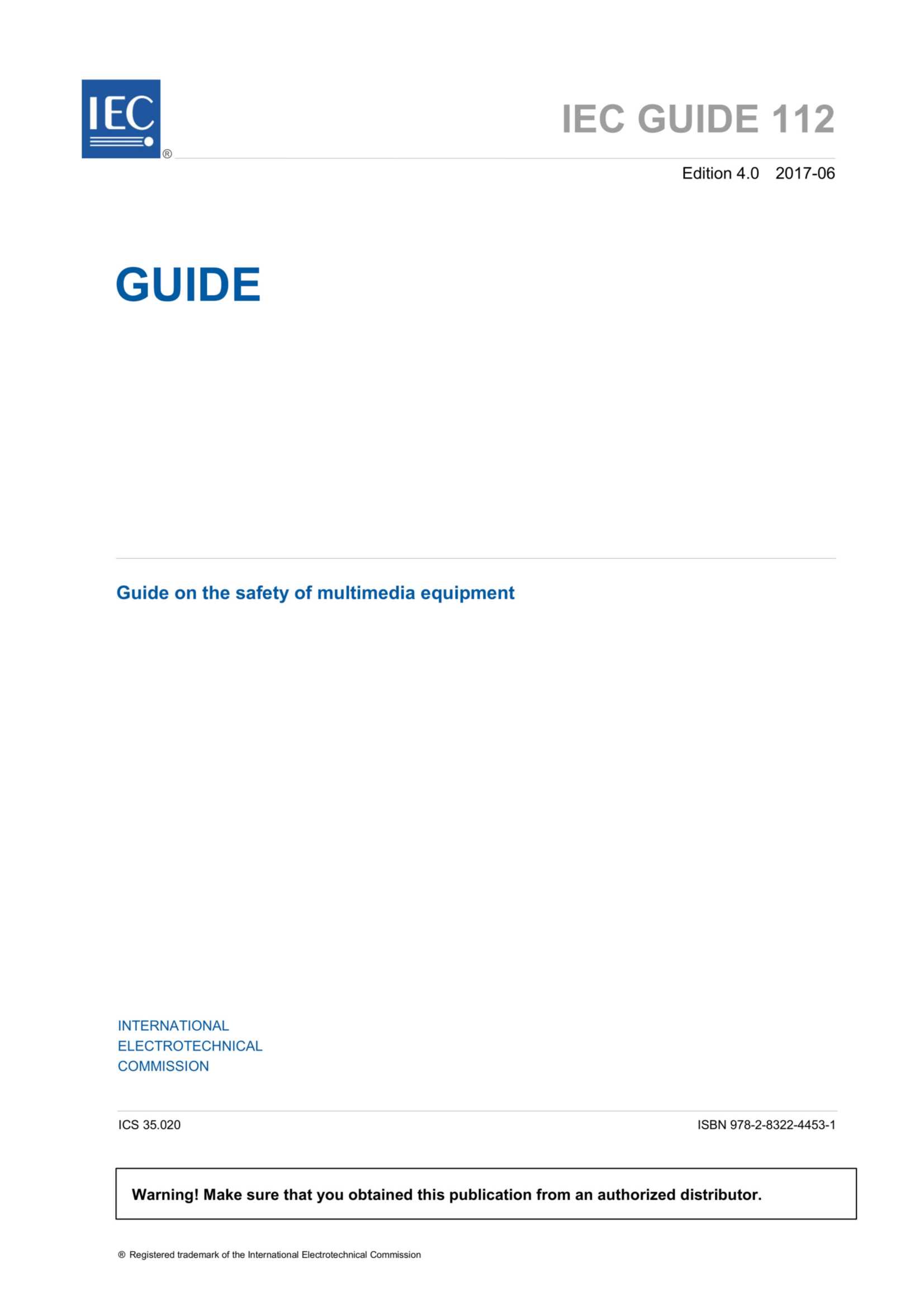 IEC GUIDE 112 (2017) (Ed4.0) Guide on The Safety of Multimedia Equipment 多媒体设备安全指南_3.Png