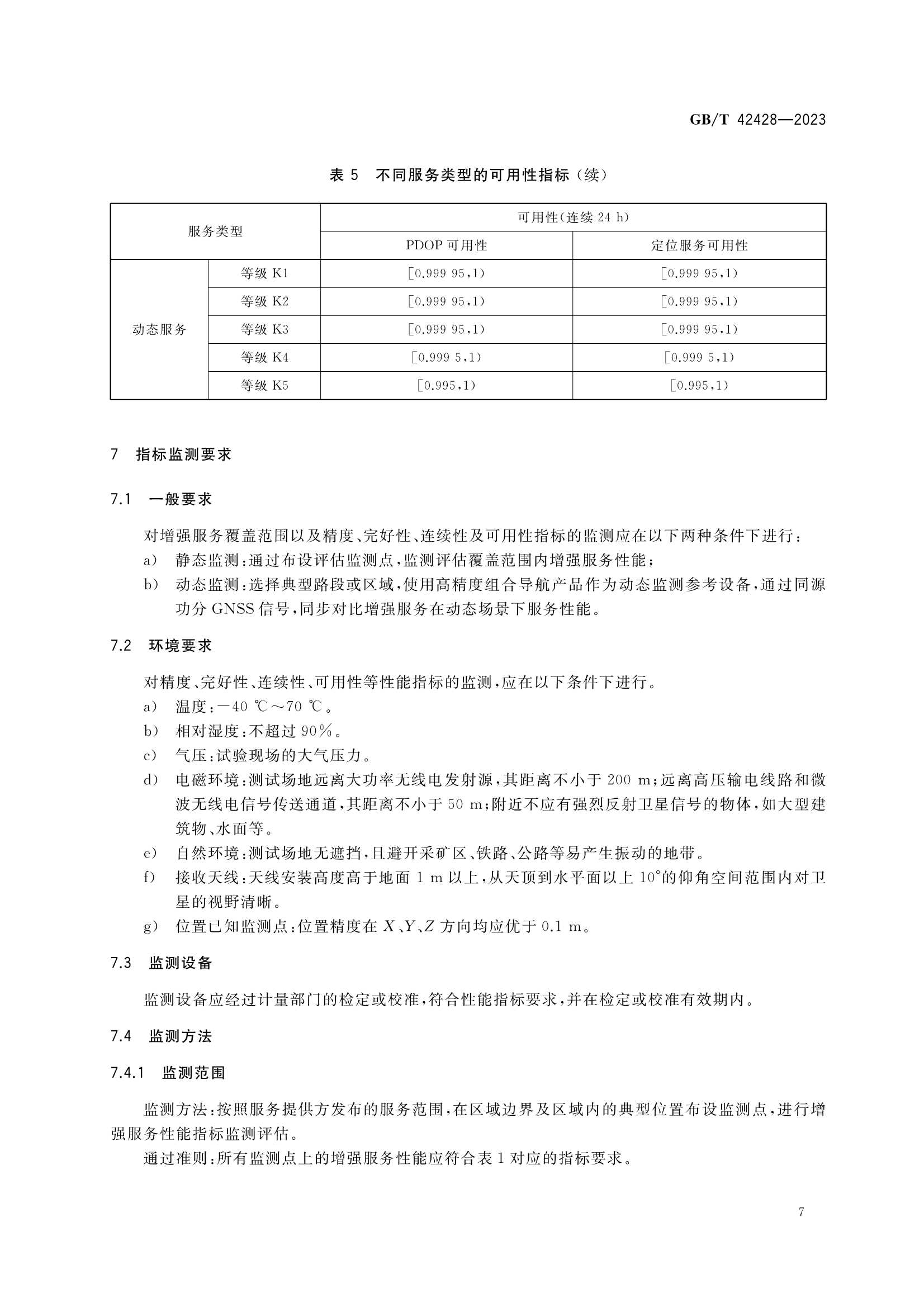 GBT 42428-2023 交通运输卫星导航增强服务性能指标及监测技术规范_10.Png