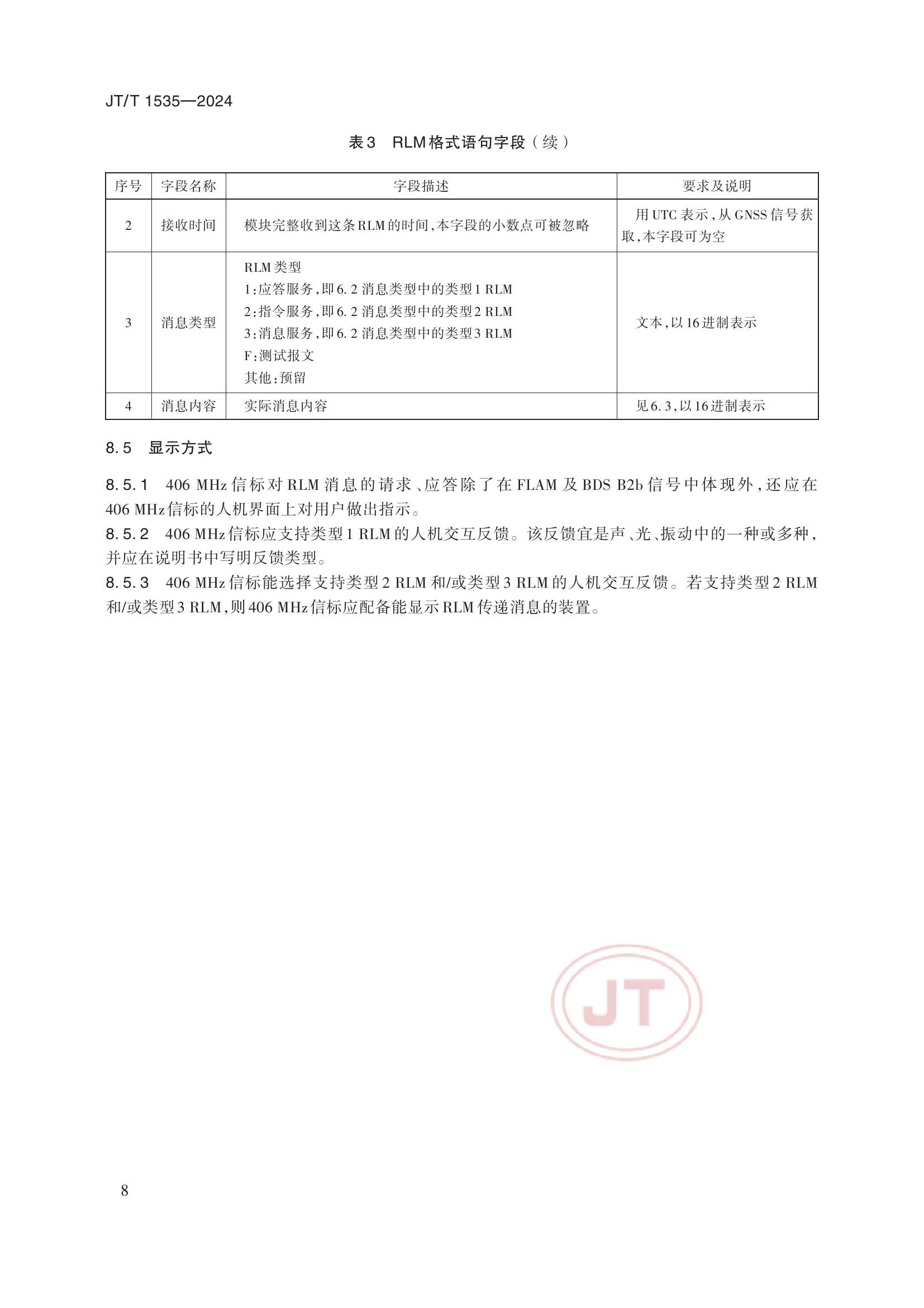 JTT 1535-2024 406MHz信标北斗返向链路服务技术要求_11.Png