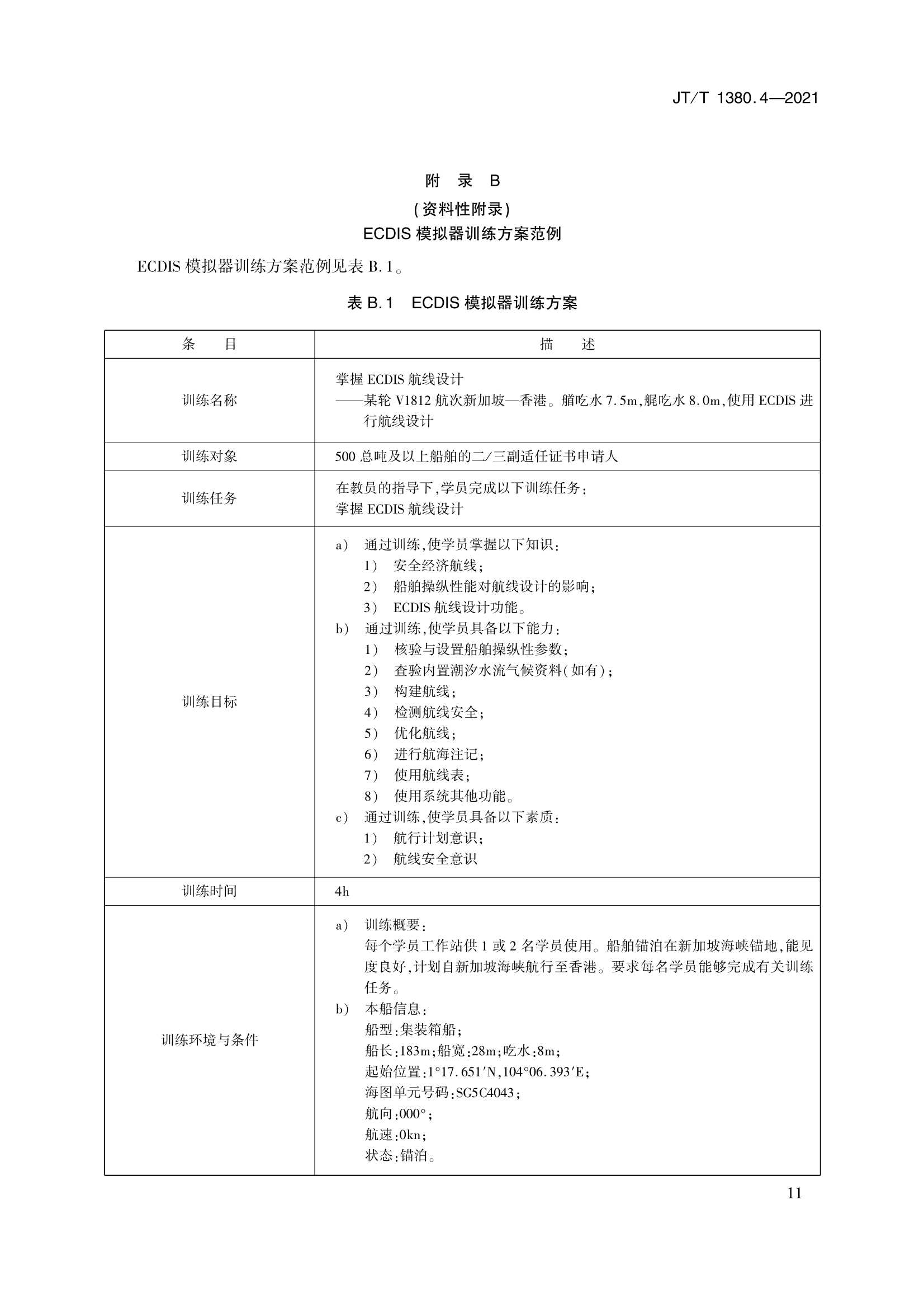 JTT 1380.4-2021 海船船员培训模拟器训练要求 第4部分：电子海图显示与信息系统模拟器_14.Png