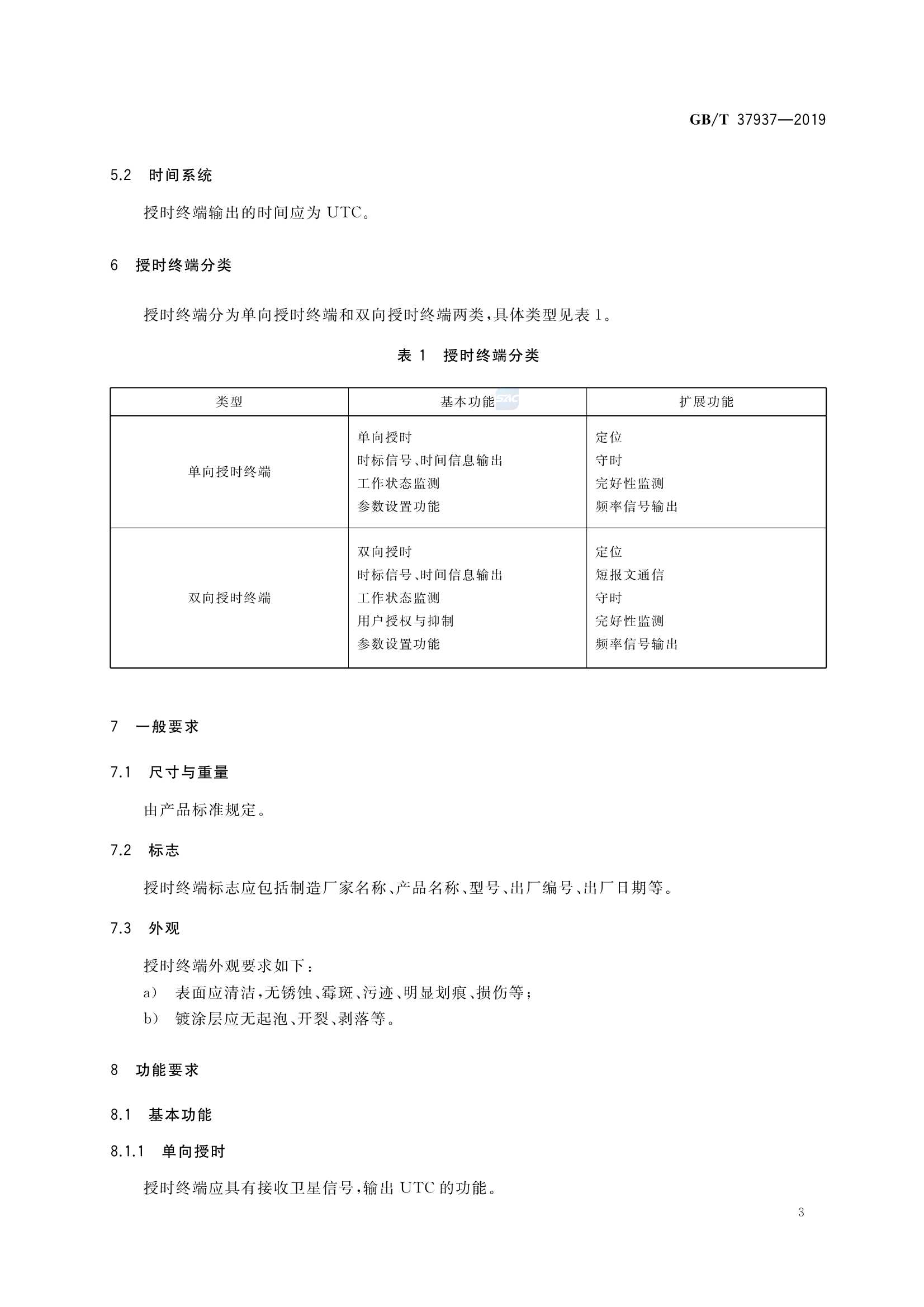 GBT 37937-2019 北斗卫星授时终端技术要求_7.Png