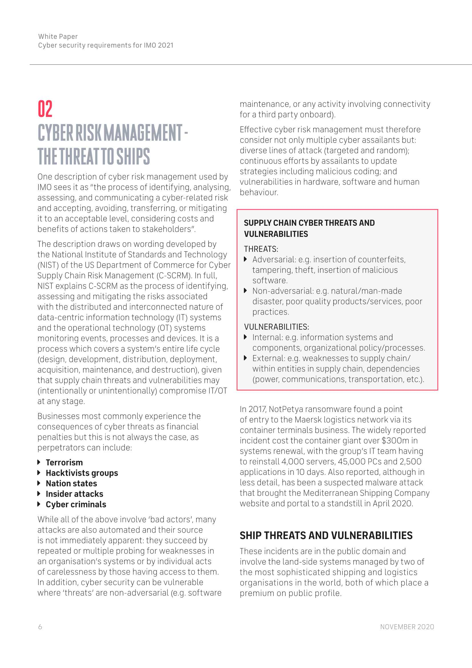 Cyber Security Requirements for IMO 2021 (White Paper) IMO 2021 网络安全要求(_6.Png