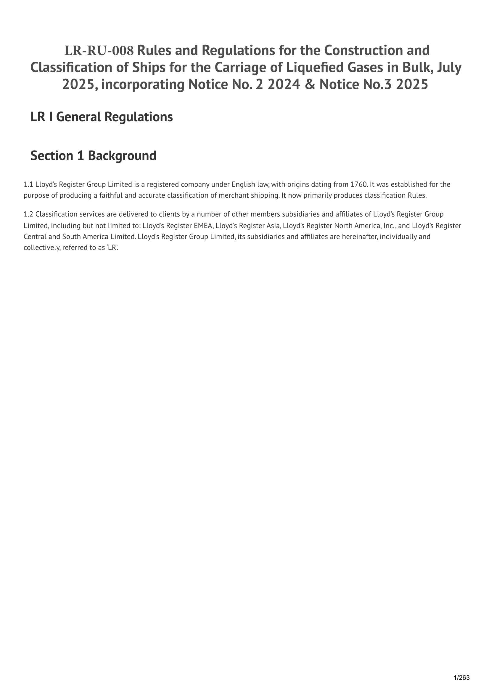 LR-RU-008 Rules and Regulations for the Construction and Classification of Ships for the Carriage of Liquefied Gases in Bulk (07-2025) (Incorporating Notice No. 2 2024 & Notice No.3 2025)  散装液化气船舶的建造和入级条_1.Png