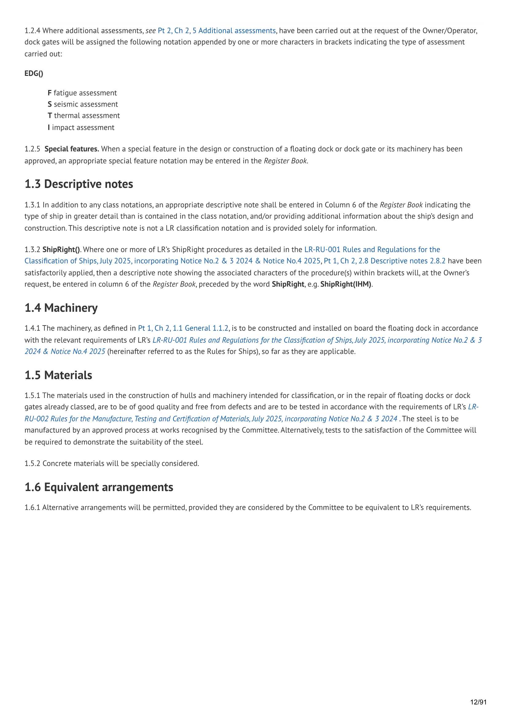 LR-RU-010 Rules and Regulations for the Construction and Classification of Floating Docks and Dock Gates (07-2025) (Incorporating Notice No.1 2024 & Notice No.2 2025) 浮坞和船闸门的建造和入级条_12.Png