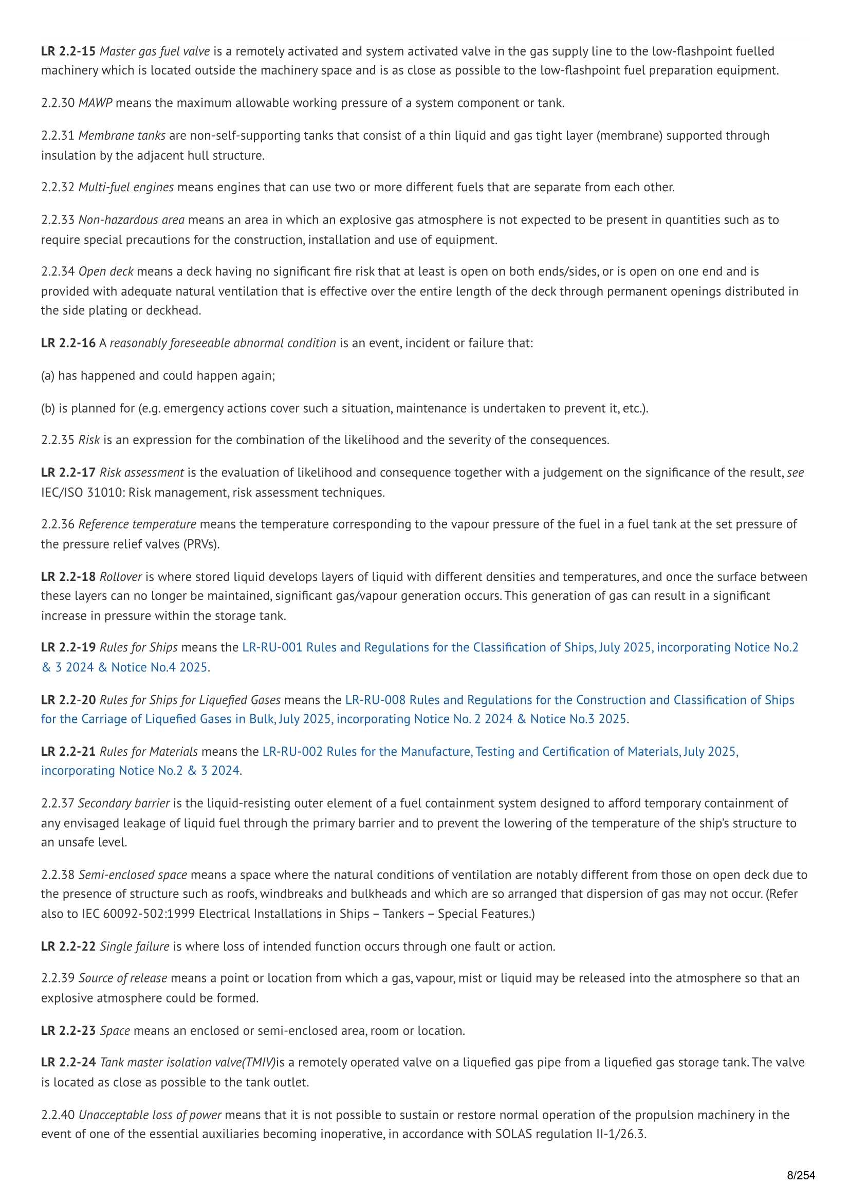LR-RU-012 Rules and Regulations for the Classification of Ships using Gases or Other Low-flashpoint Fuels (July 2025) (Incorporating Notice No.1 2024 & Notice No.2 2025) 使用气体或其它低闪点燃料船舶的入级条_8.Png